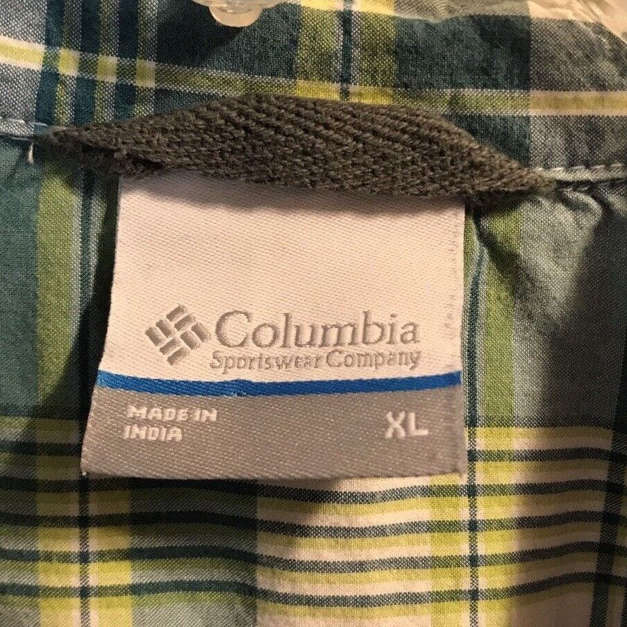 Columbia Columbia Men’s XL Blue Green Plaid SS Button Up Cotton Shirt Size US XL / EU 56 / 4 - 3 Thumbnail