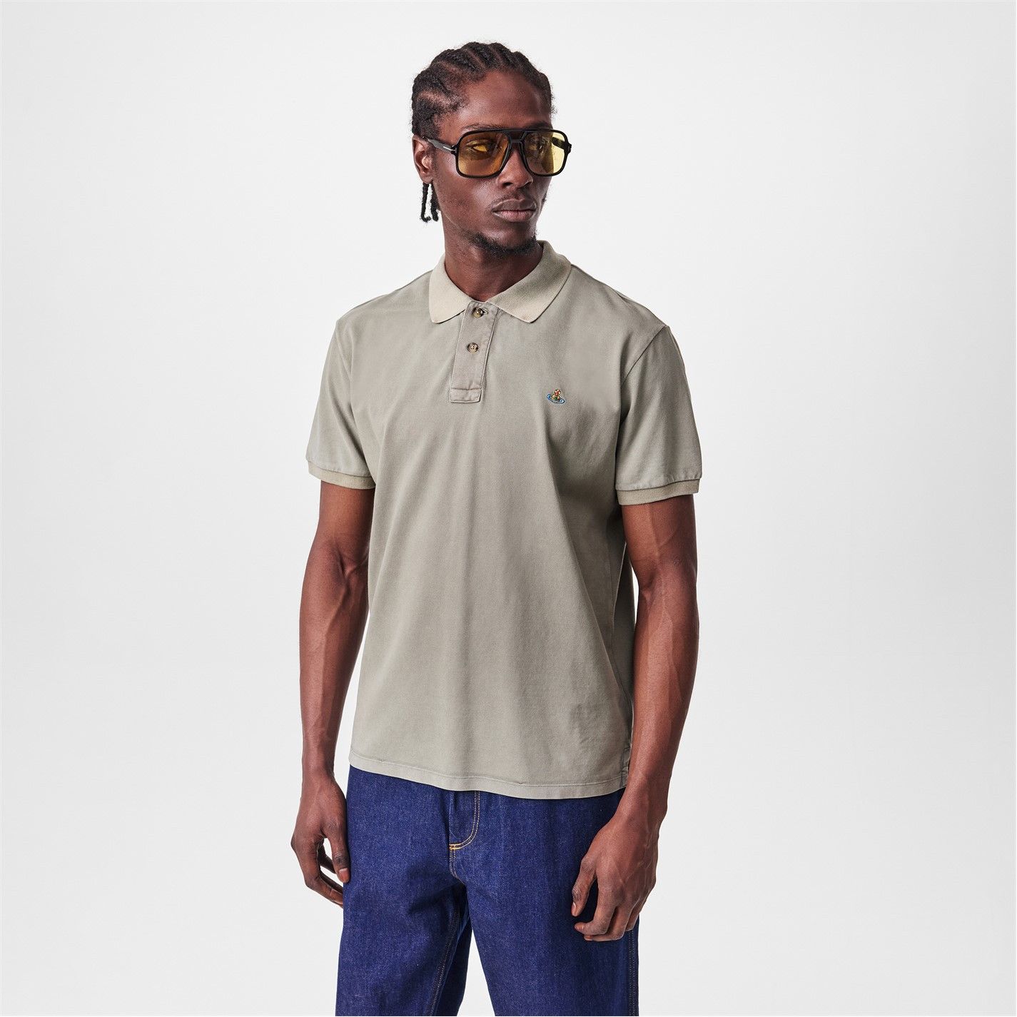 Vivienne Westwood o1g2r1mq0526 Faded Short Sleeve Polo Shirt in Grey Size US S / EU 44-46 / 1 - 3 Thumbnail