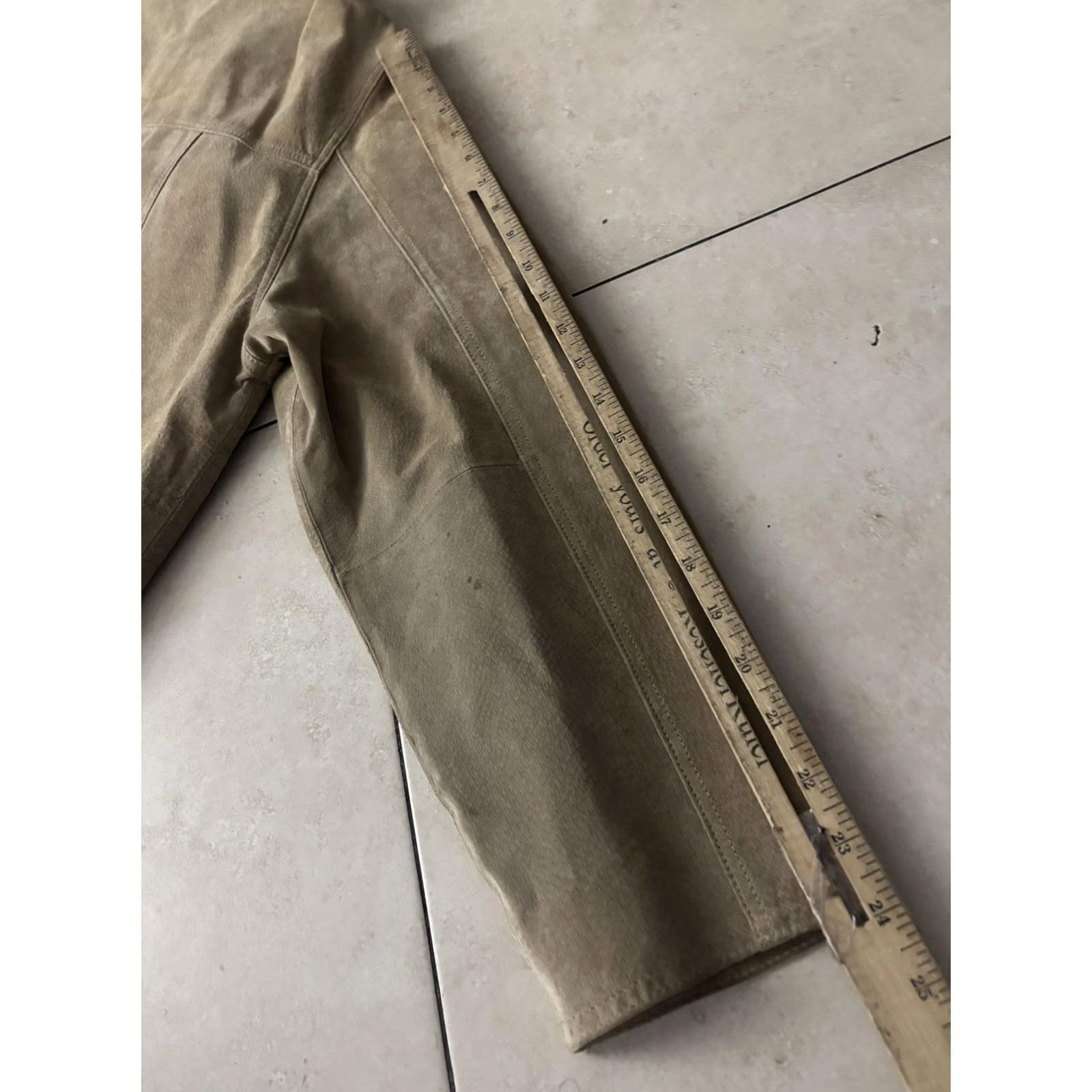 Vintage VINTAGE St. John's Bay Jacket Womens Large Tan Washable Suede Button Front Car Coat Size L / US 10 / IT 46 - 7 Thumbnail