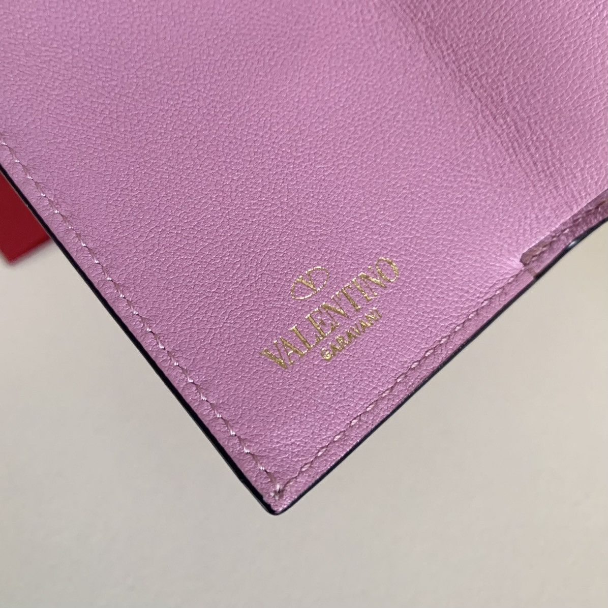 Valentino Pink rockstud trifold wallet Size ONE SIZE - 11 Thumbnail