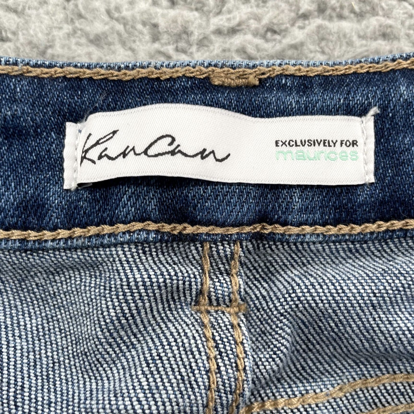 Vintage Kancan Maurices Jean Women 28* Skinny Asymetrical Frayed Hem Boho Chic Y2k Rodeo Women Size 28" / US 6 / IT 42 - 7 Thumbnail