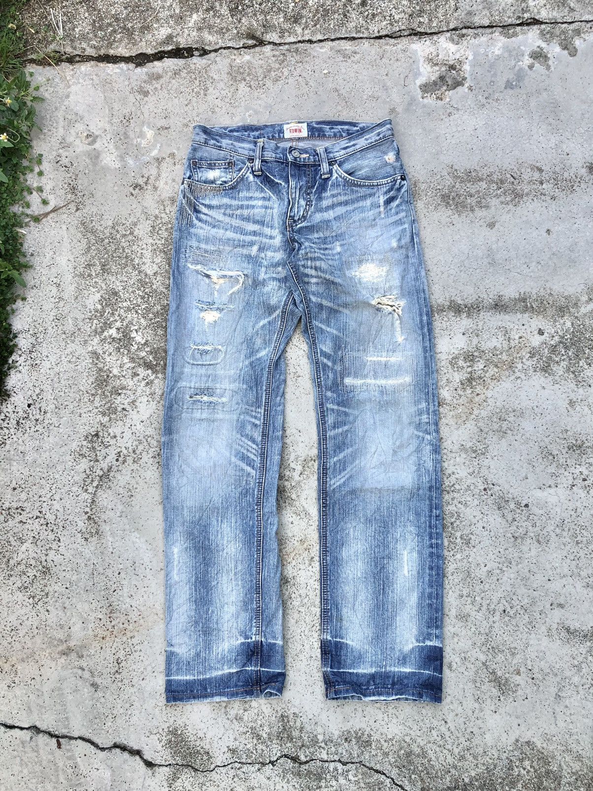 Edwin VINTAGE EDWIN BORO DISTRESSED DENIM Size US 31 - 1 Thumbnail