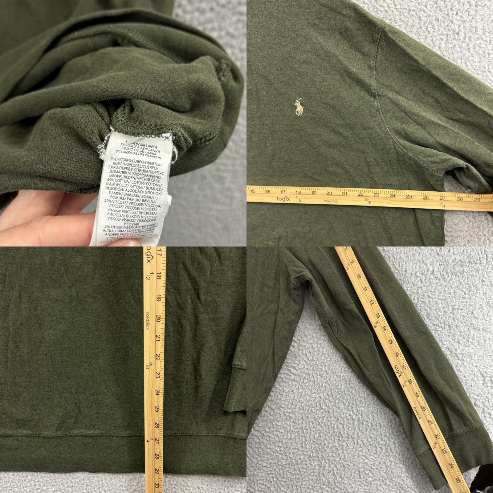 Polo Ralph Lauren Polo Ralph Lauren Sweater Mens 2XL Quarter Zip Mock Neck Pullover Pony Preppy Green Knit Solid Logo Zipper Long Sleeve Classic Hipster Size US XXL / EU 58 / 5 - 8 Thumbnail