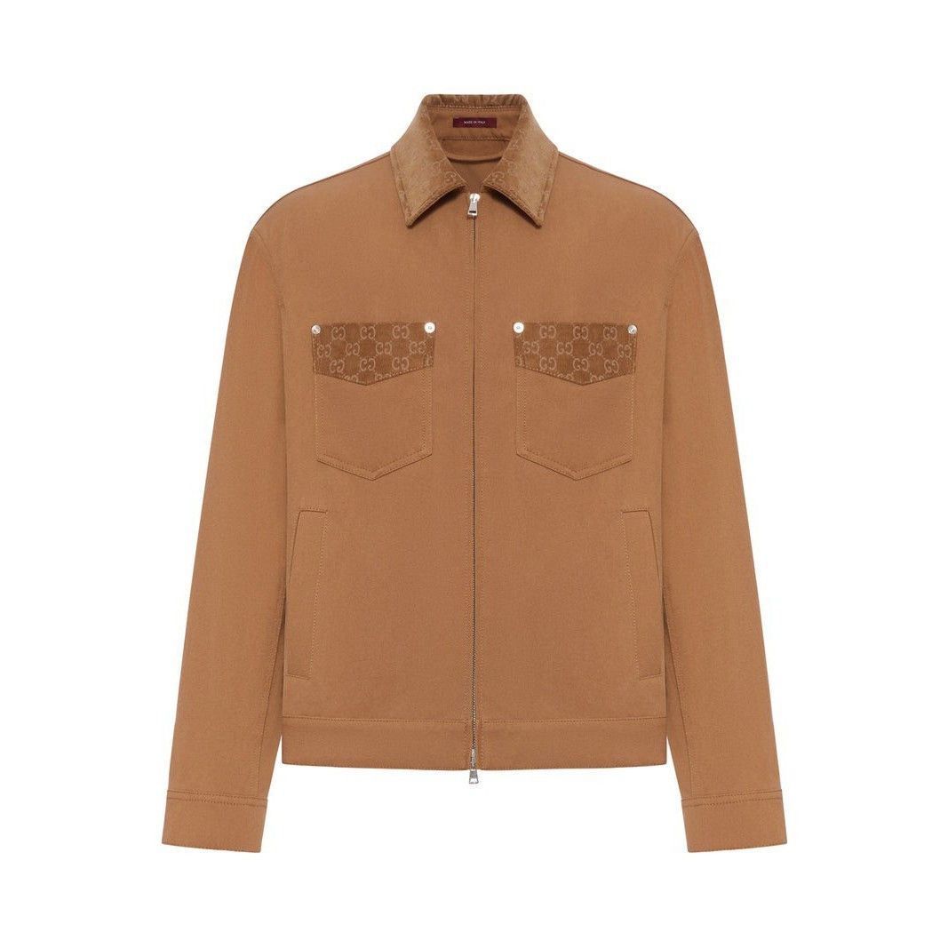Gucci GUCCI Heavy Cotton Camel Jacket New & Authentic (Men's size: Size US M / EU 48-50 / 2 - 1 Thumbnail