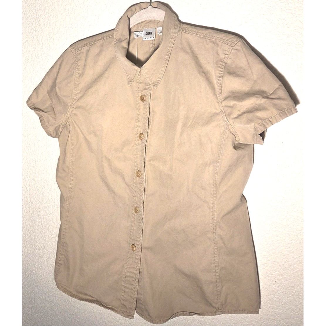 DKNY Stylish DKNY Classic Short Sleeve Button Up Shirt - Size 12 Size XL / US 12-14 / IT 48-50 - 3 Thumbnail