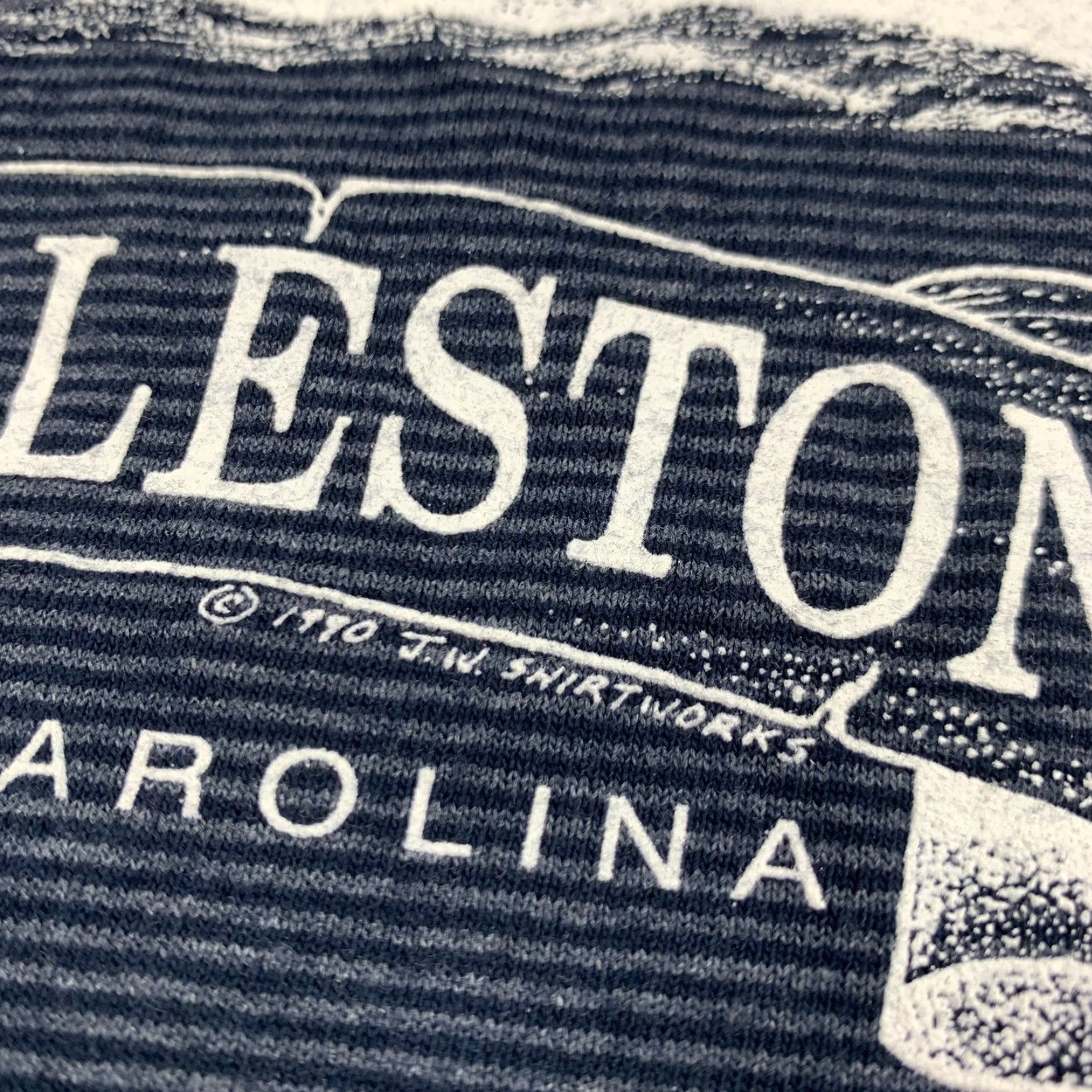 Vintage VINTAGE Charleston South Carolina T Shirt Adult Medium Blue Stripes Sailing 90s Size US M / EU 48-50 / 2 - 3 Thumbnail