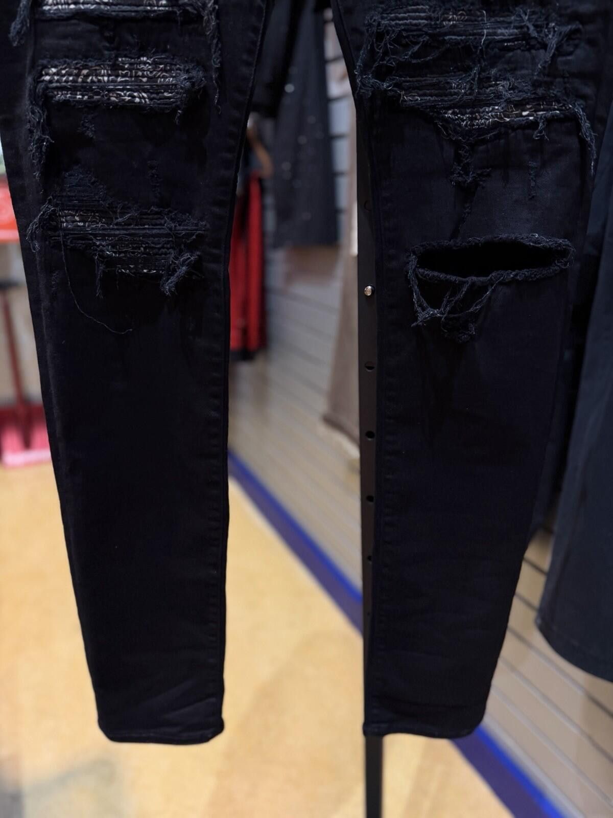 Amiri Size 36 - Amiri Black White Bandanna Jeans 100% Authentic Size US 38 / EU 54 - 7 Thumbnail