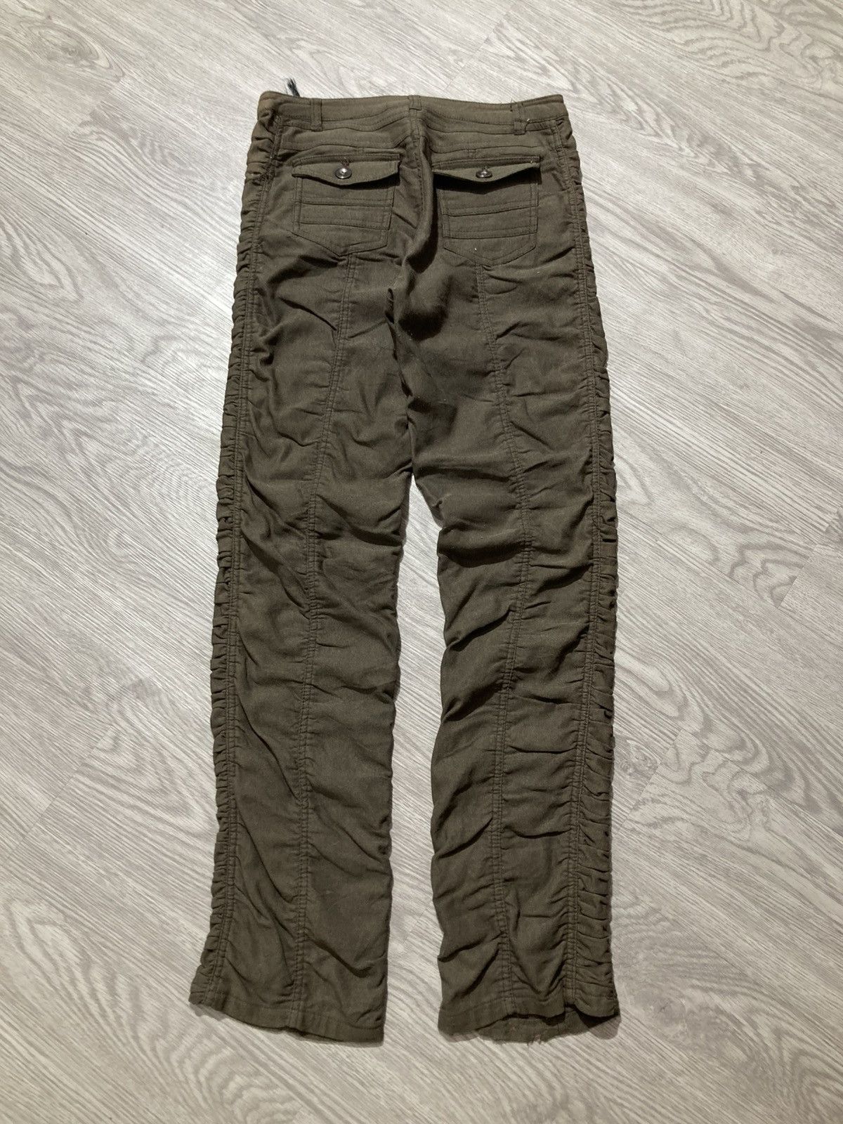 Le Grande Bleu (L.G.B.) 2000s Japanese Brand Ruched Pants Punk Lgb Style Green Army Size US 26 / EU 42 - 10 Thumbnail
