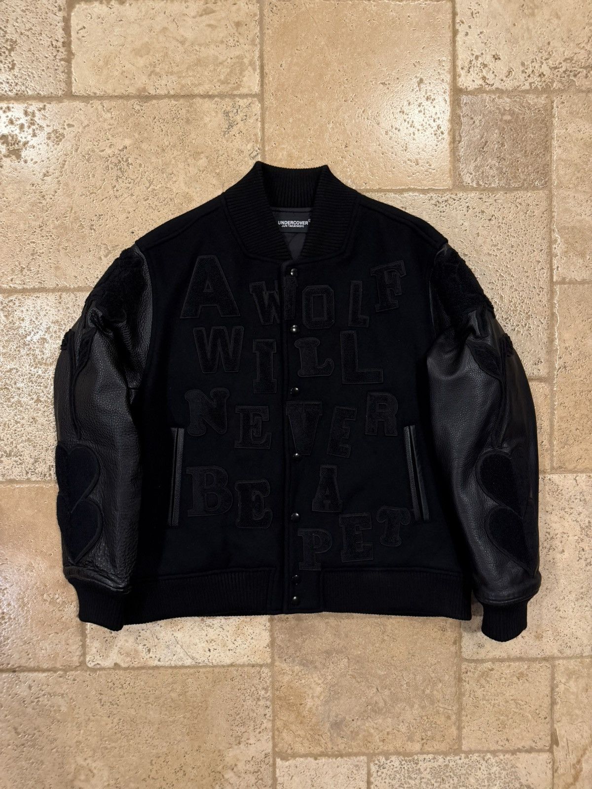 Undercover Undercover Black A Wolf Will Never Be A Pet Varsity Jacket Size US M / EU 48-50 / 2 - 14 Thumbnail