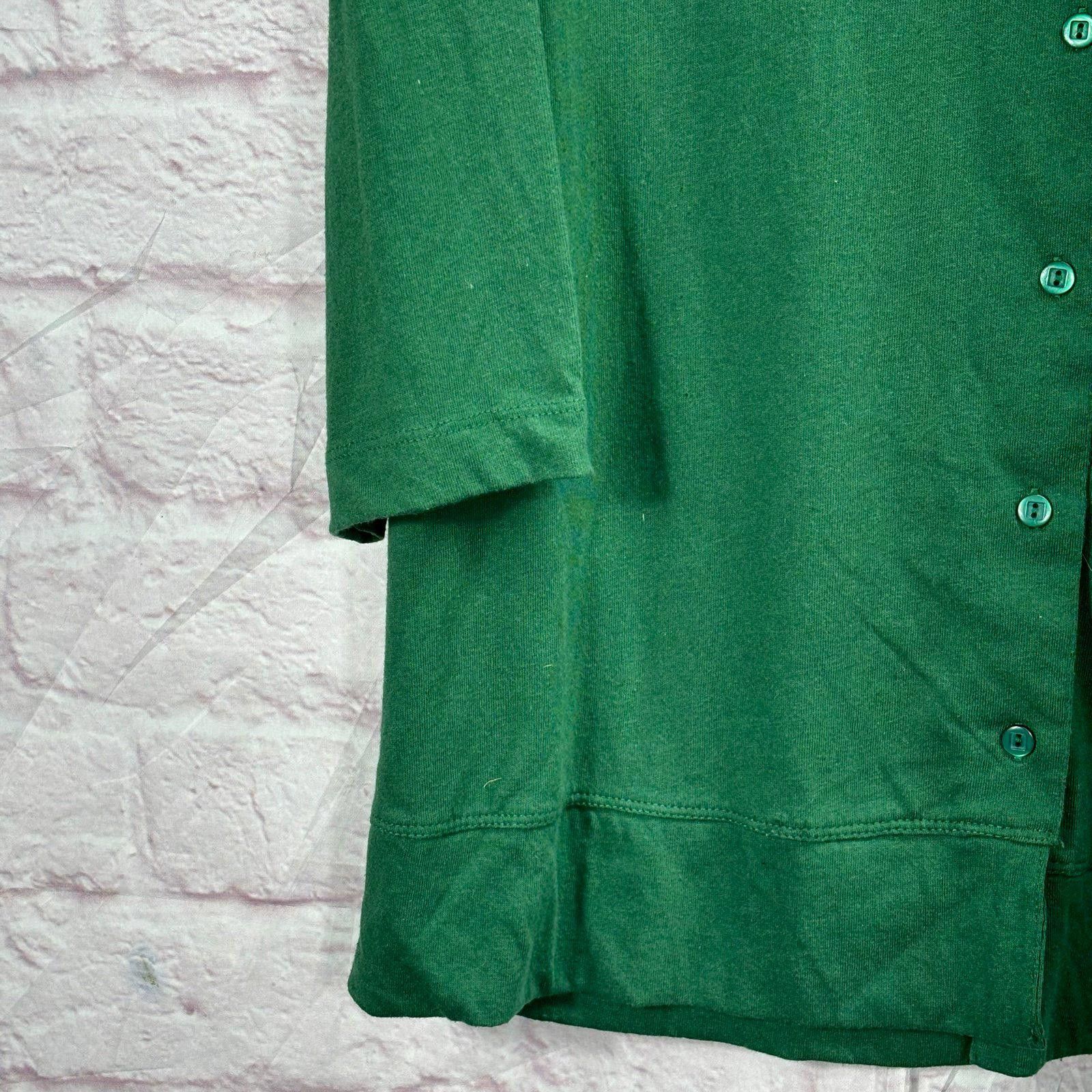 Other Kim Rogers Green Button-Up 3/4 Sleeve Cardigan Size Medium Size M / US 6-8 / IT 42-44 - 4 Thumbnail