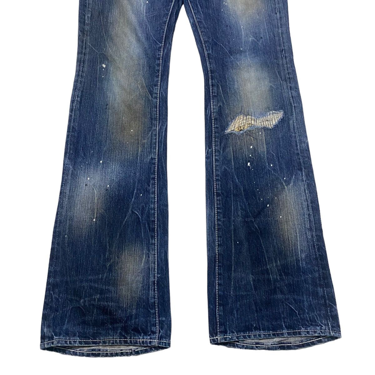 GOSTAR DE FUGA CavariA Denim Oiled Stained Flare Jeans Size US 32 / EU 48 - 7 Thumbnail