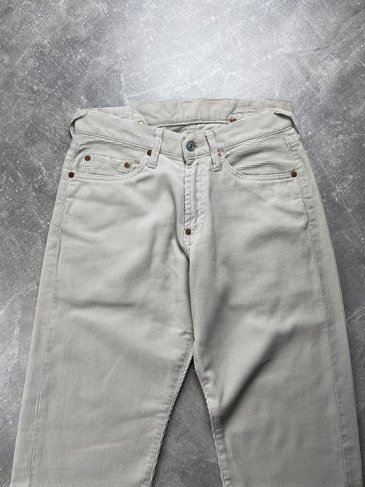 Evisu Evisu Japan Vintage Rare Corduroy Beige Buckle Back Jeans Size 28" / US 6 / IT 42 - 11 Thumbnail