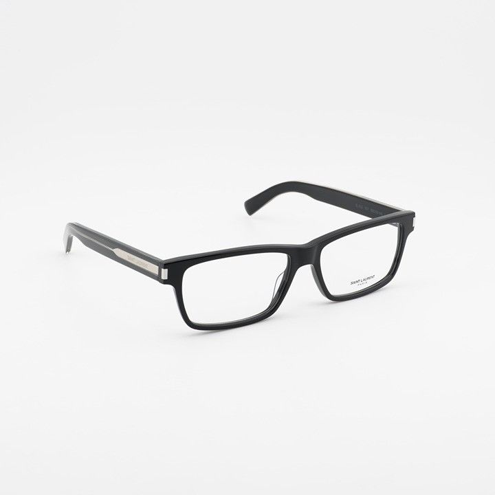 Saint Laurent Paris Saint Laurent SL622 007 Eyeglasses Black 58mm Rectangle Size ONE SIZE - 5 Thumbnail