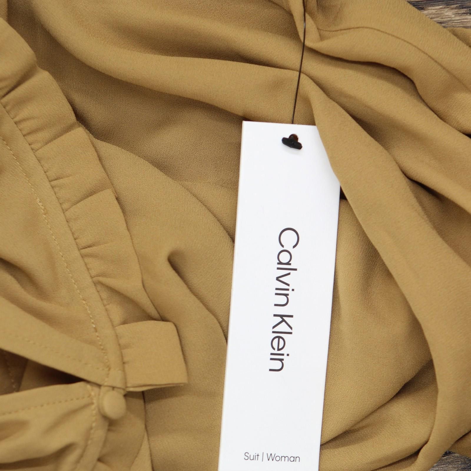 Calvin Klein Nwt Calvin Klein Size Button-sleeve Shirt Luggage Brown 2x Size XXL / US 16-18 / IT 52-54 - 3 Thumbnail