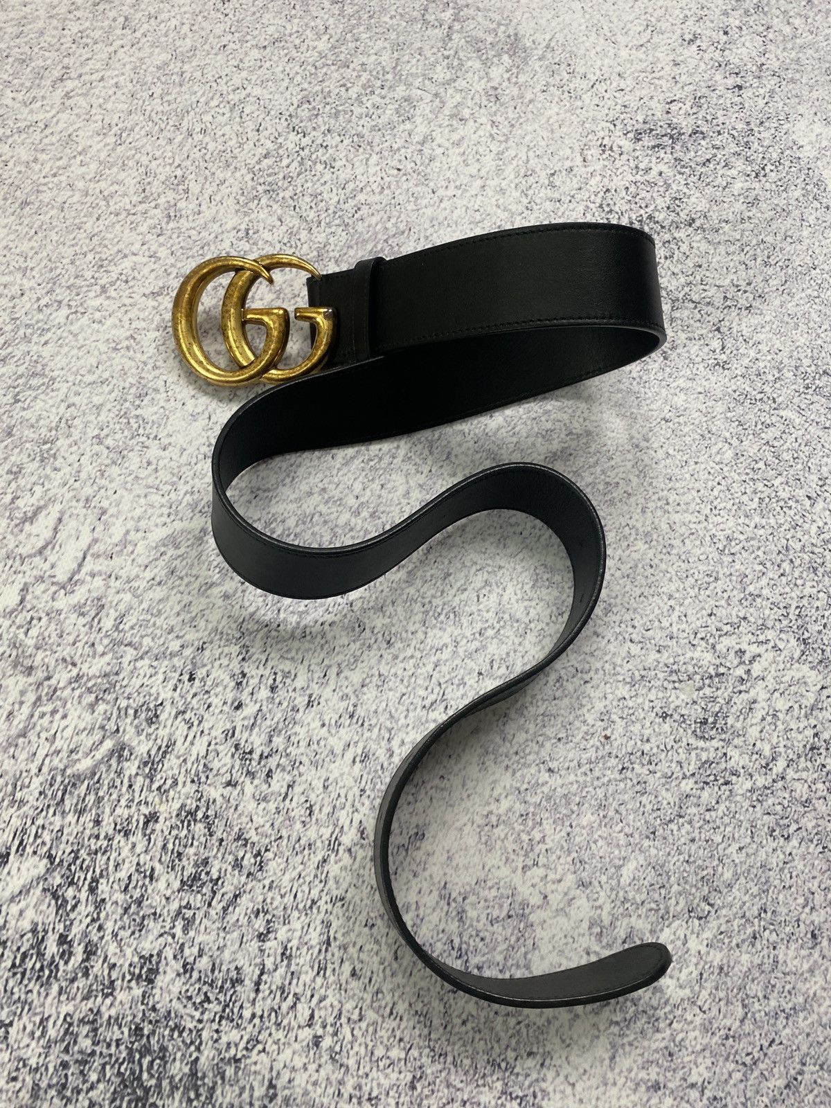 Gucci Gucci Double G Buckle Logo Leather Marmont Belt Size ONE SIZE - 3 Thumbnail