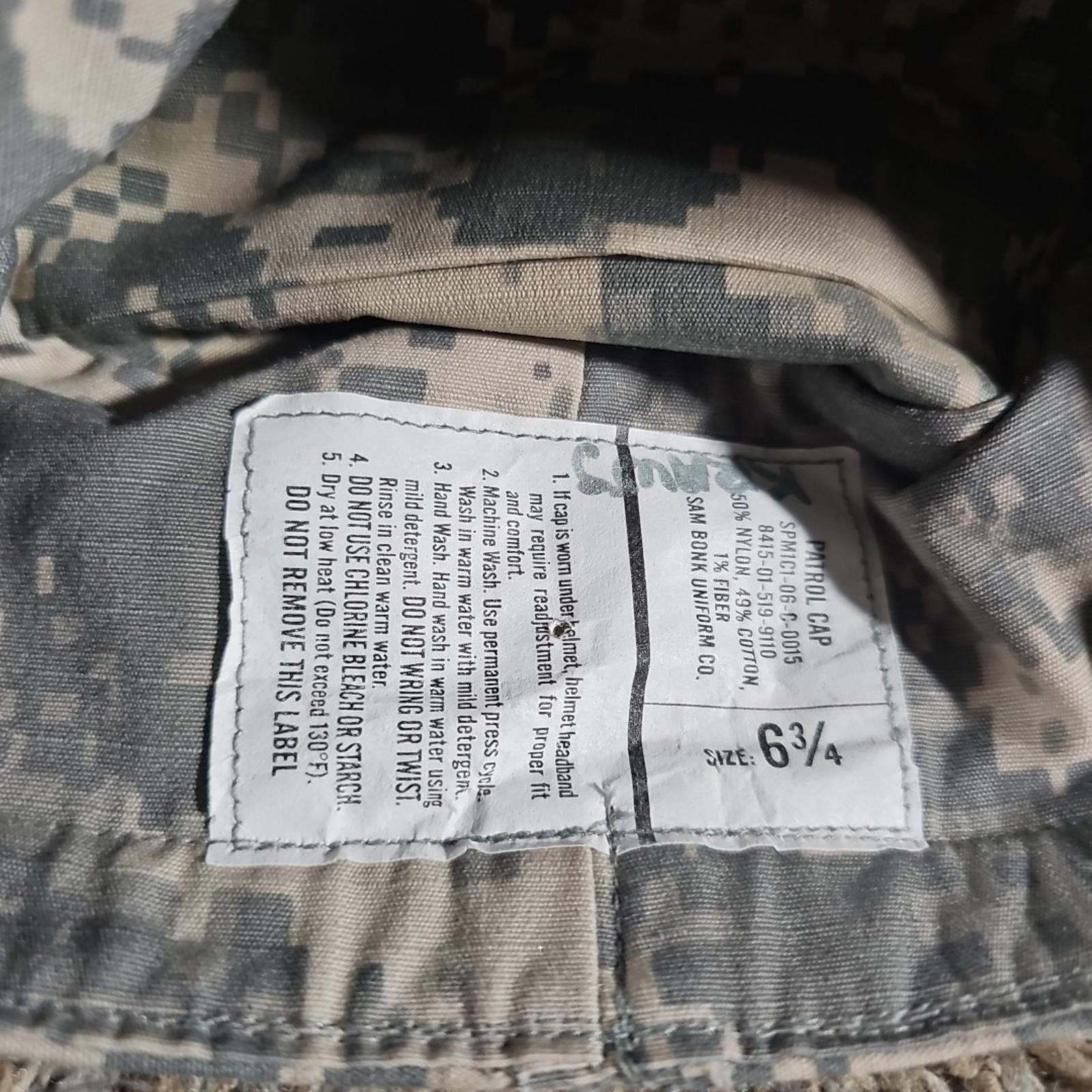 Other US Military Issue Army Uniform ACU Camo Patrol Hat Cap 6-3/4 Size ONE SIZE - 6 Thumbnail