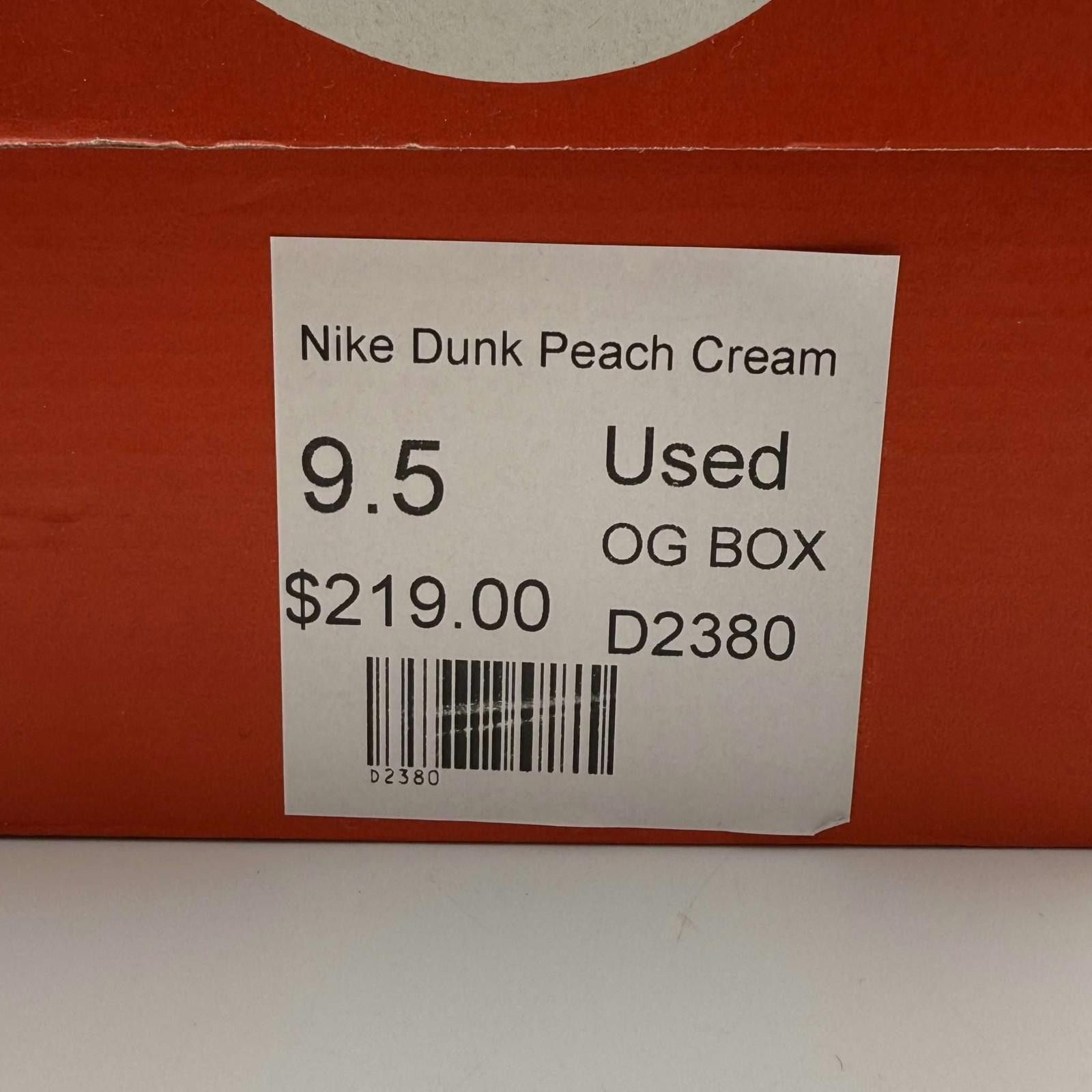 Nike og box Nike Dunk Peach Cream 9.5 Used OG Box D2380 Size US 9.5 / EU 42-43 - 10 Thumbnail