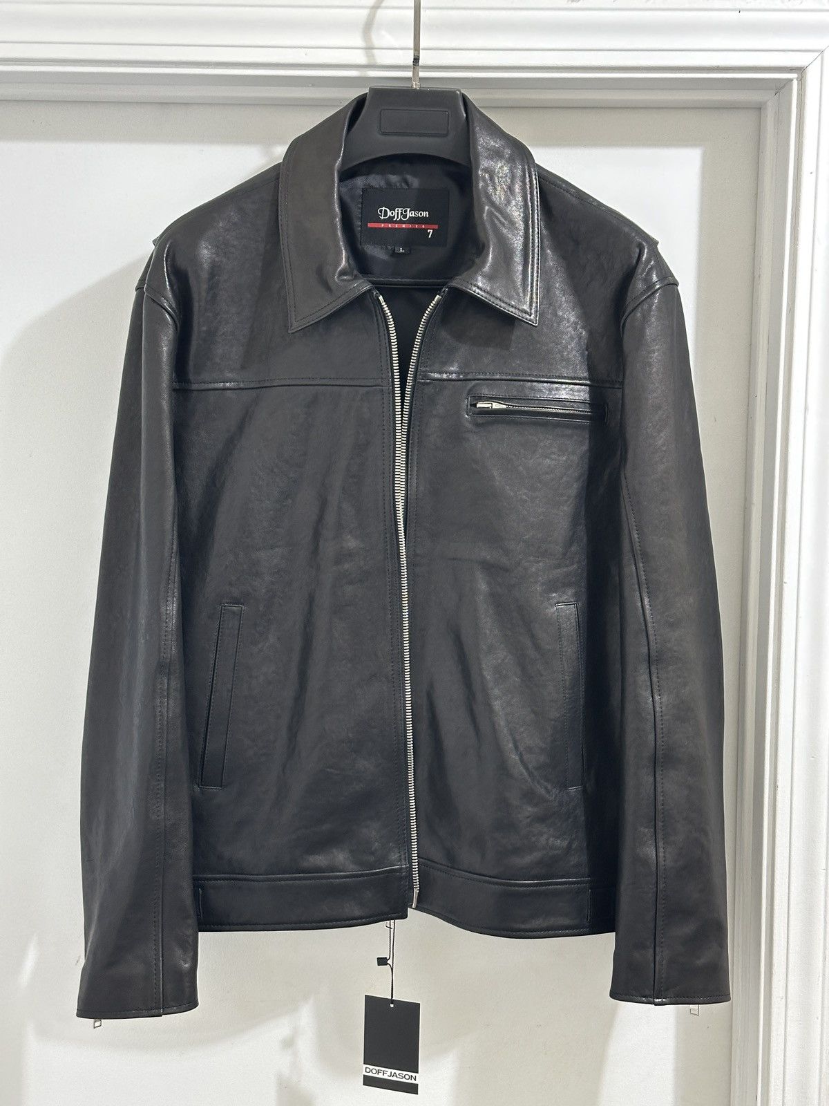 MUSINSA PREMIUM LAMBSKIN VEGETABLE SINGLE BREASTED JACKET Size US L / EU 52-54 / 3 - 5 Thumbnail