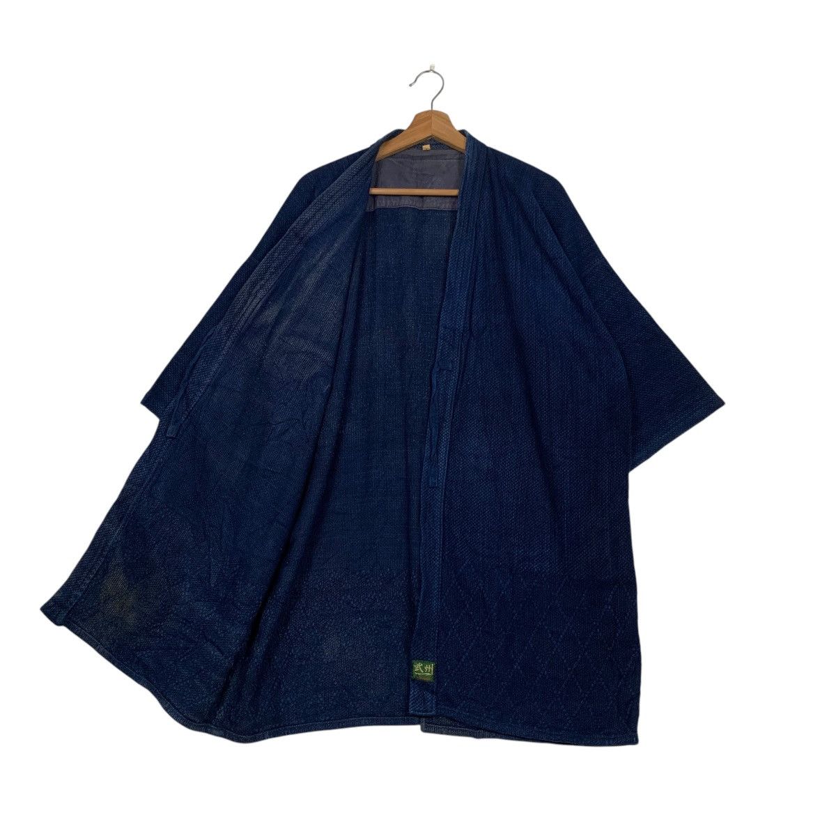 Indigo Vintage 90's Blue Indigo Traditional Japan Kimono #2241-C99 Size US L / EU 52-54 / 3 - 9 Thumbnail