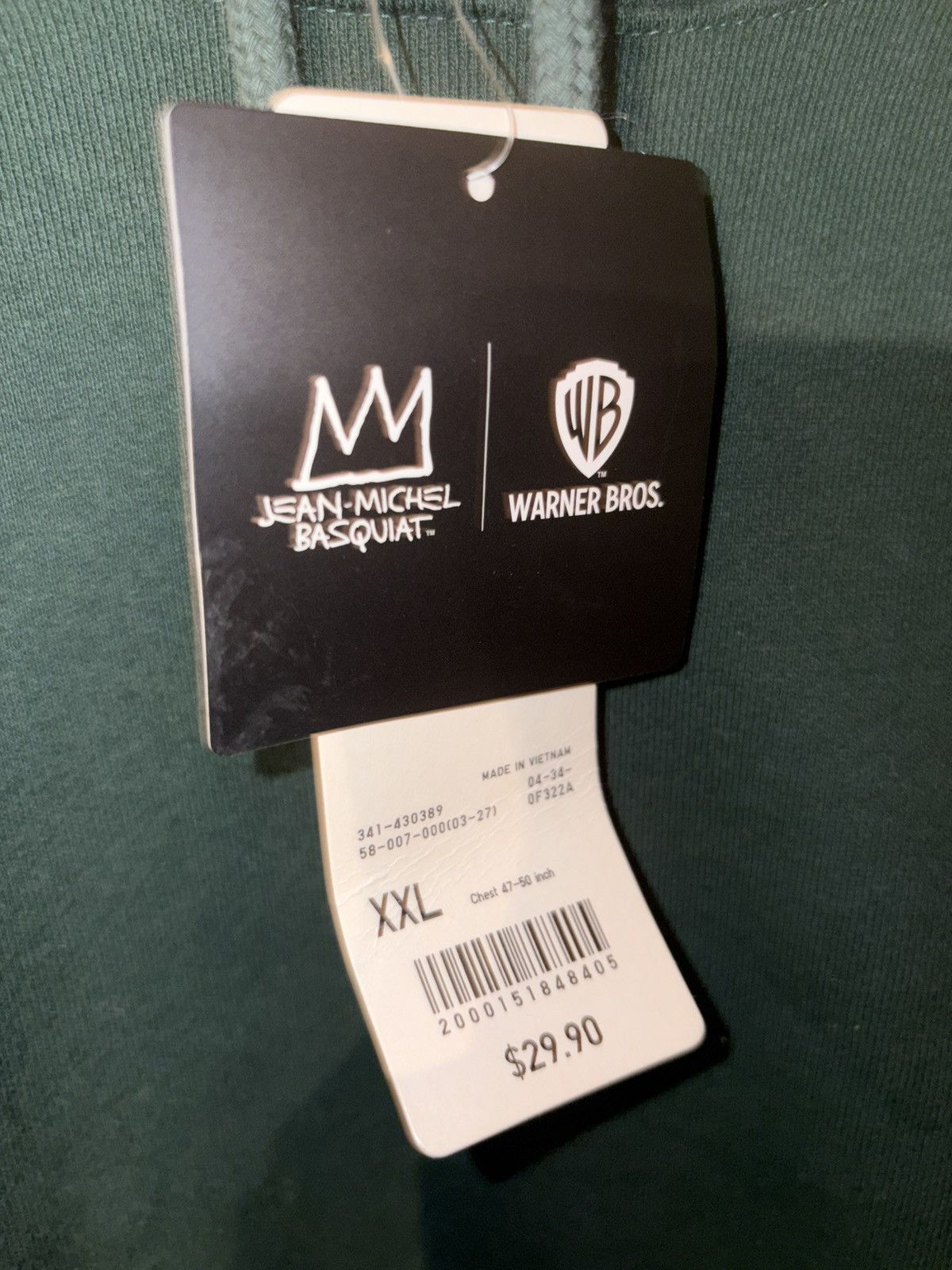 H&M JEAN-MICHEL BASQUIAT X UNIQLO Warner Bros. Hoodie Dark Size US XL / EU 56 / 4 - 2 Thumbnail