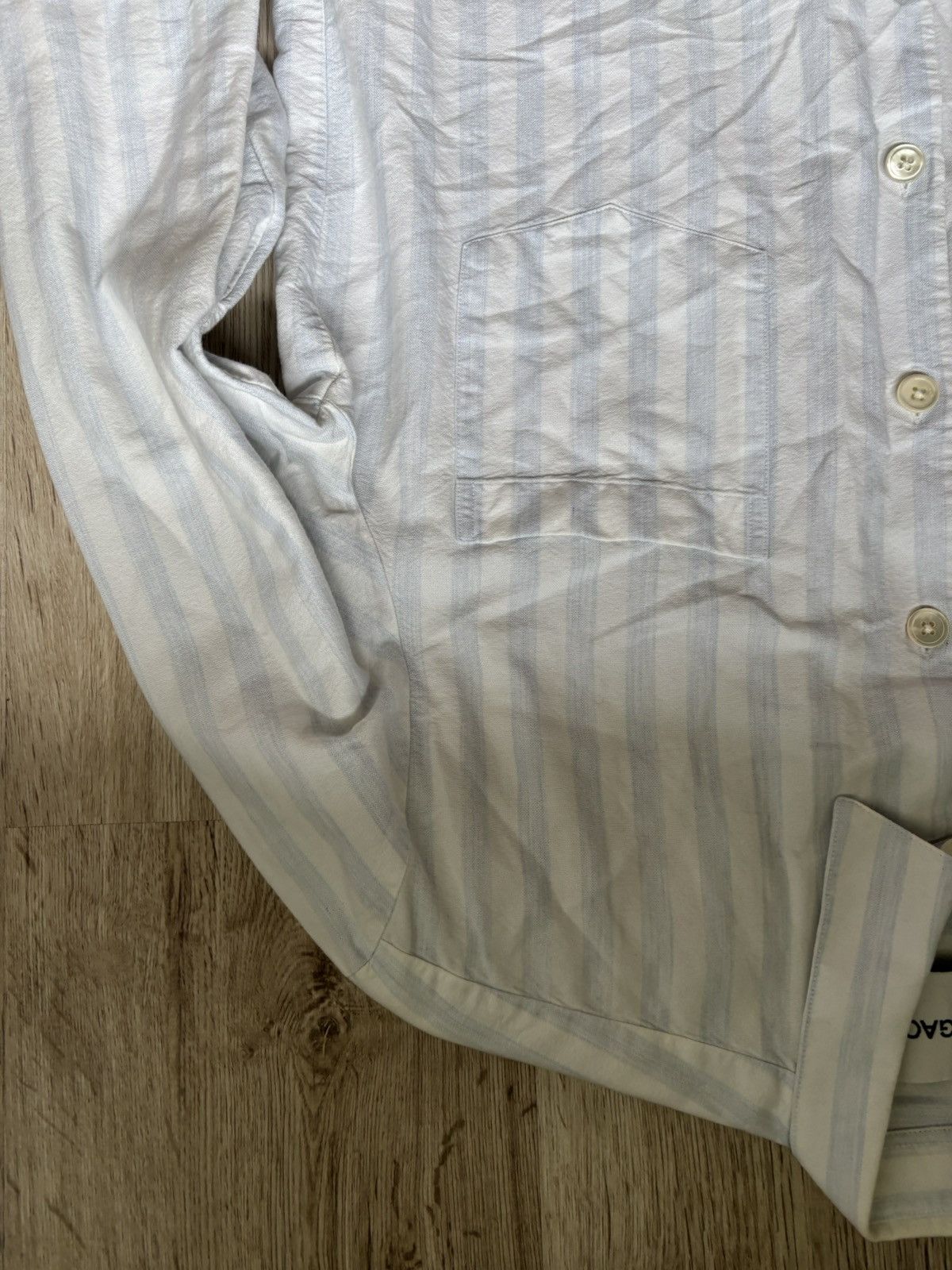 Our Legacy Our Legacy Men’s Shirt Size 46 Blue White Stripe Cotton Size US S / EU 44-46 / 1 - 4 Thumbnail