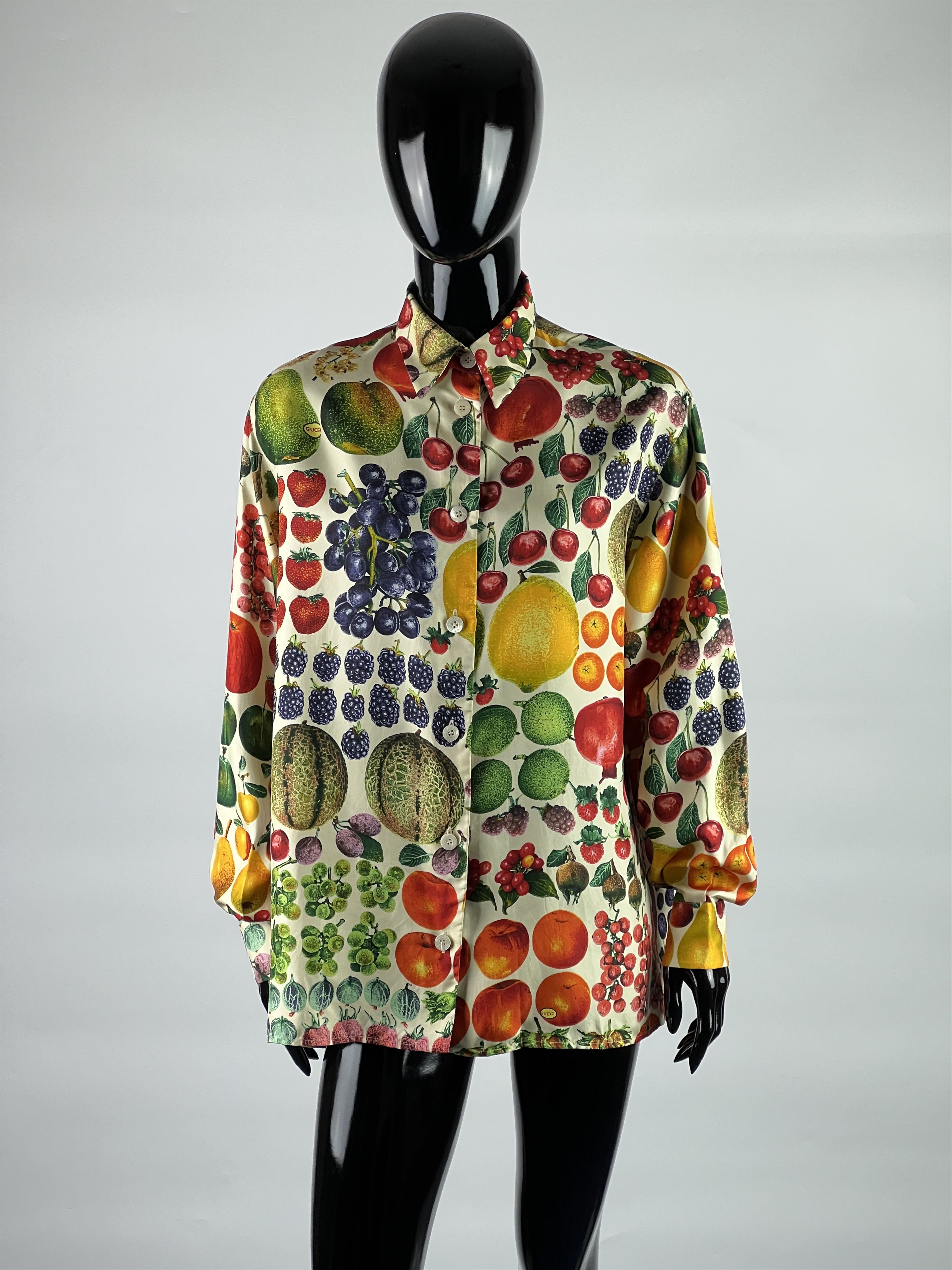 Gucci 90s Ultra Rare Vtg Gucci Tom Ford Era Silk Shirt Size 40 Size S / US 4 / IT 40 - 1 Thumbnail