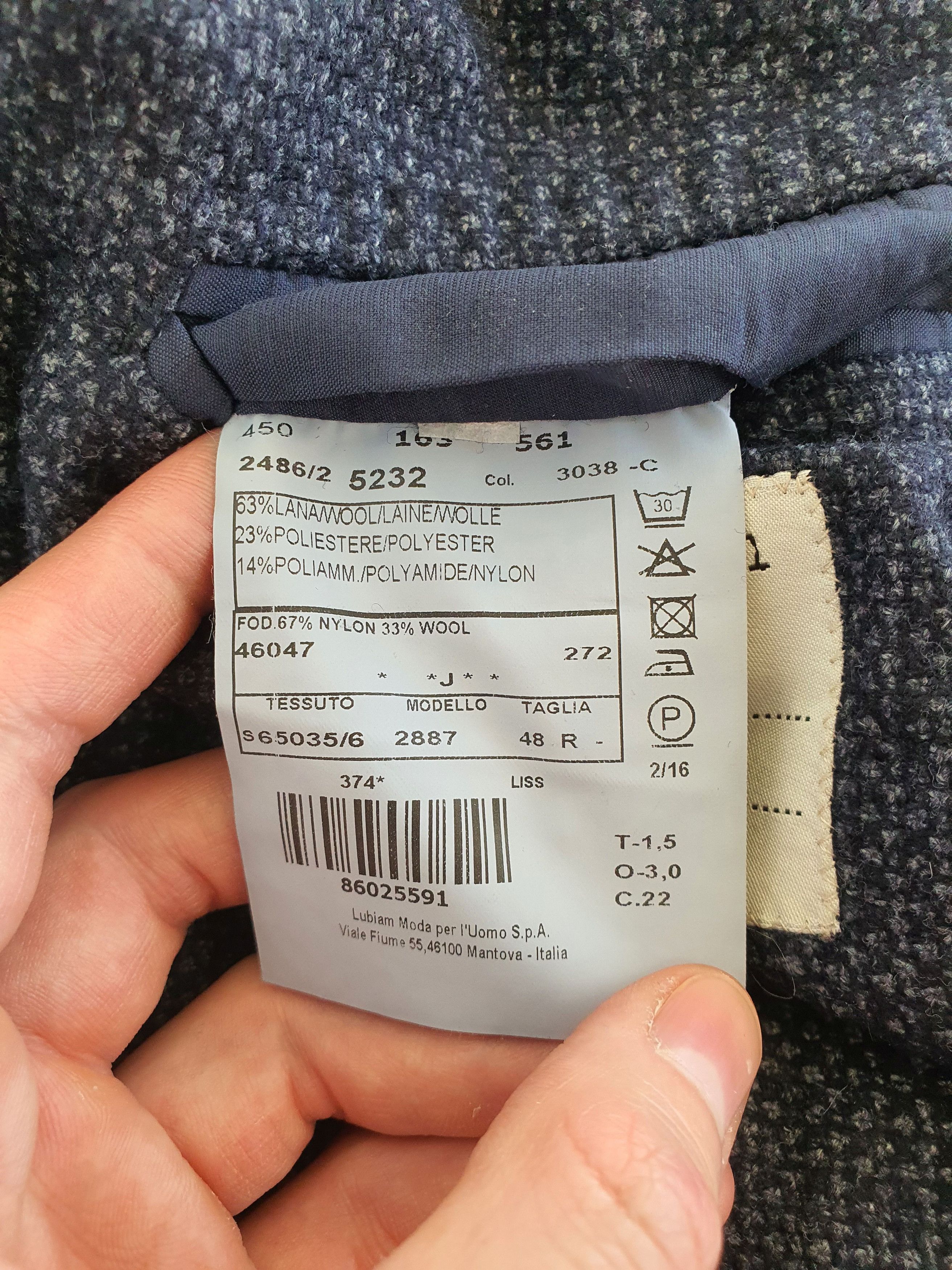 L.B.M. 1911 Technical Textured Woven Hopsack Sports Coat Jacket Size 38R - 6 Thumbnail