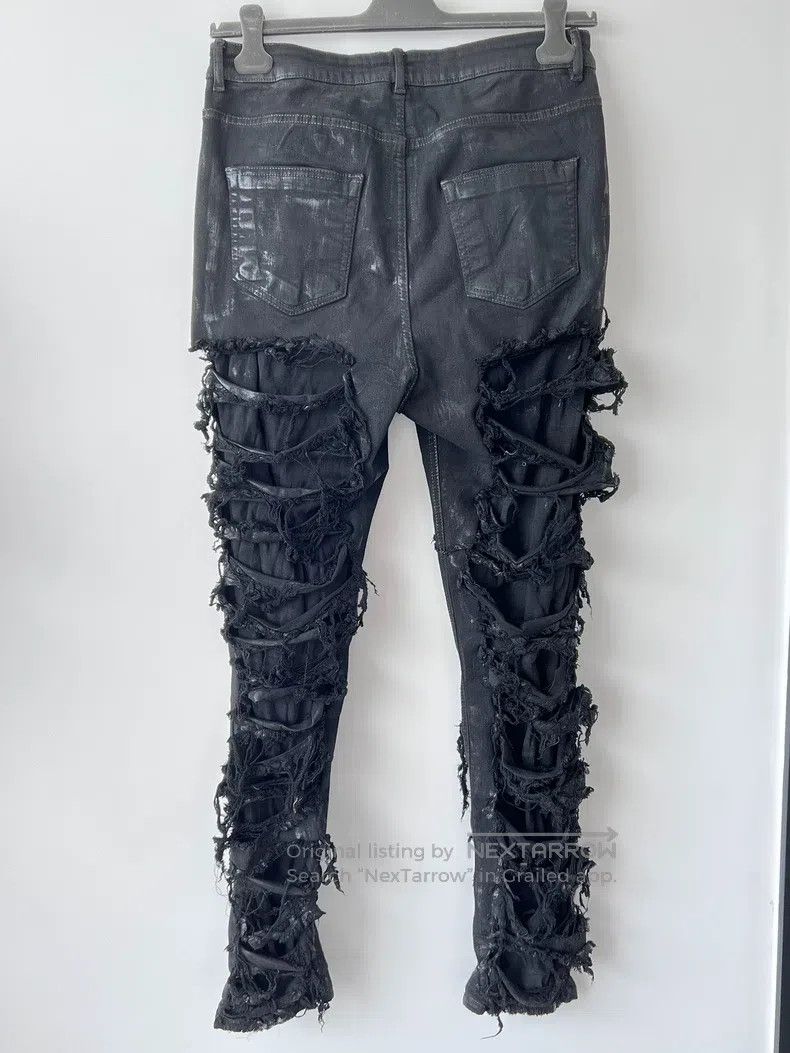 Rick Owens Rick Owens Black Big Damage Erosive Jeans Size US 31 - 4 Thumbnail