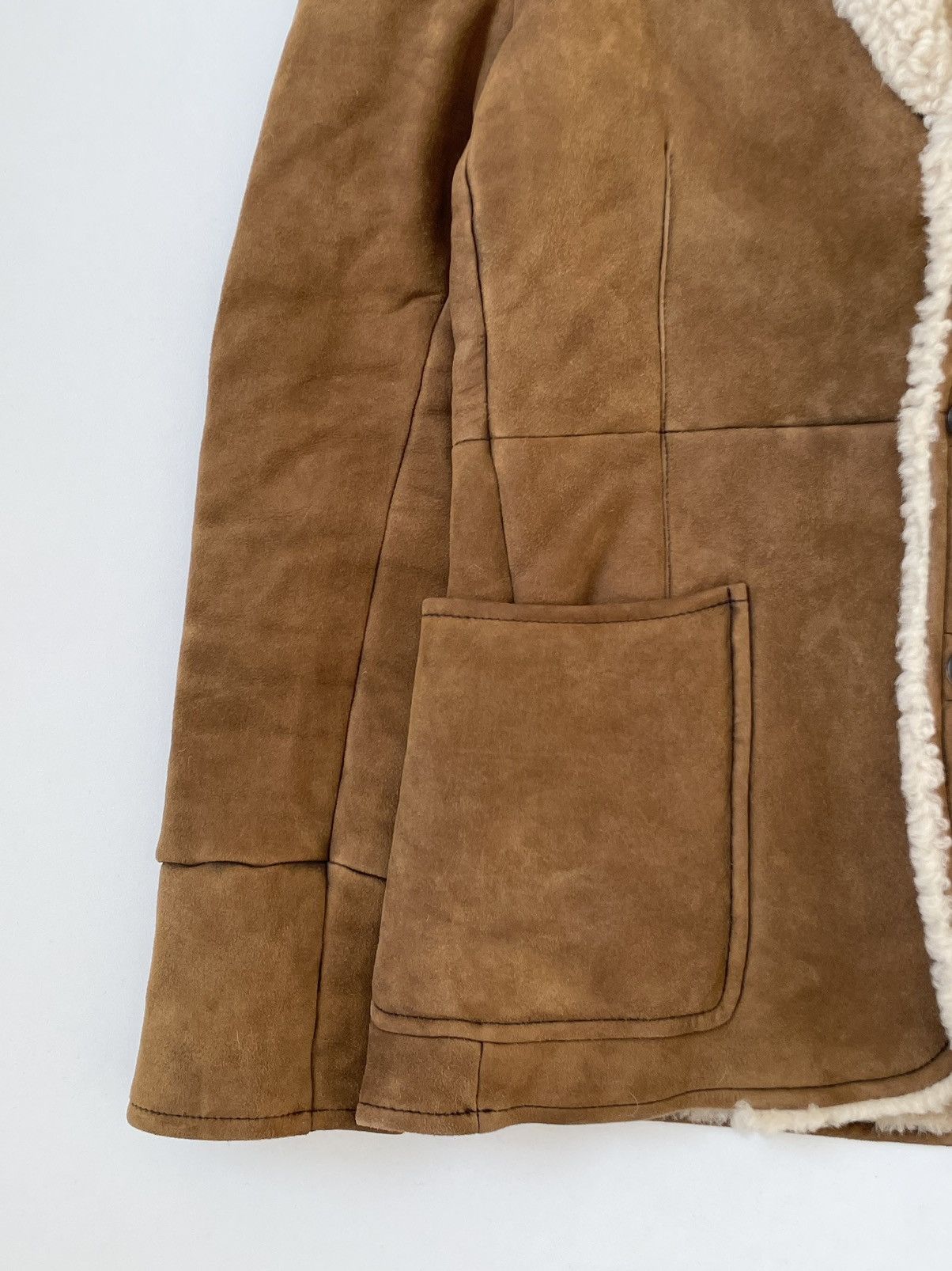 Miu Miu Mid 2000s Tan Shearling Jacket Size US M / EU 48-50 / 2 - 7 Thumbnail