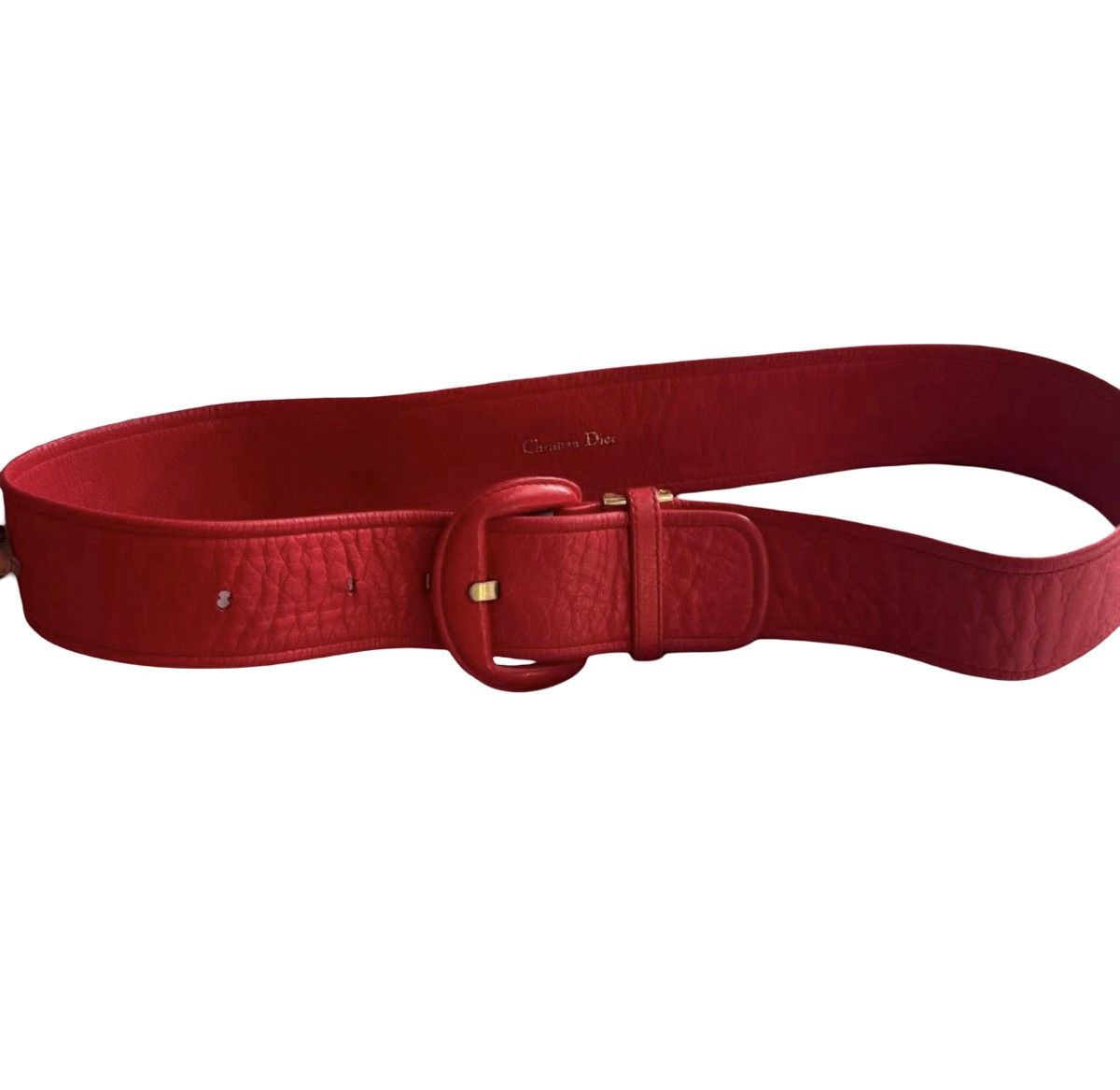 Christian Dior Wide Pebbled Leather Statement Corset Belt🔴