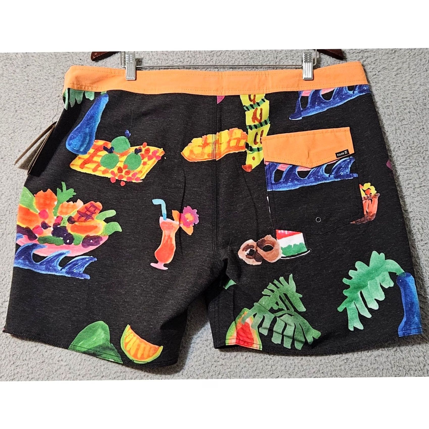 Roark Roark Board Shorts Bottom Men Size 40 NWT Tahiti Treat Black 7 Inseam 42 Waist 40 NWT Size US 40 / EU 56 - 2 Thumbnail