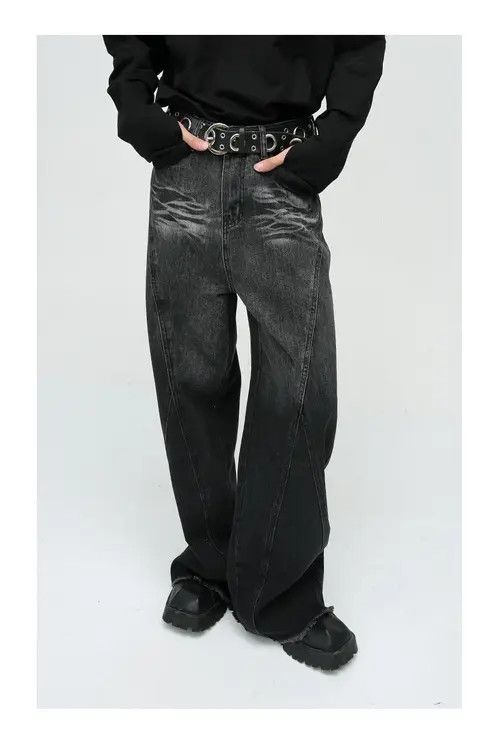 Other Street retro patchwork loose washed jeans Size US 32 / EU 48 - 3 Thumbnail