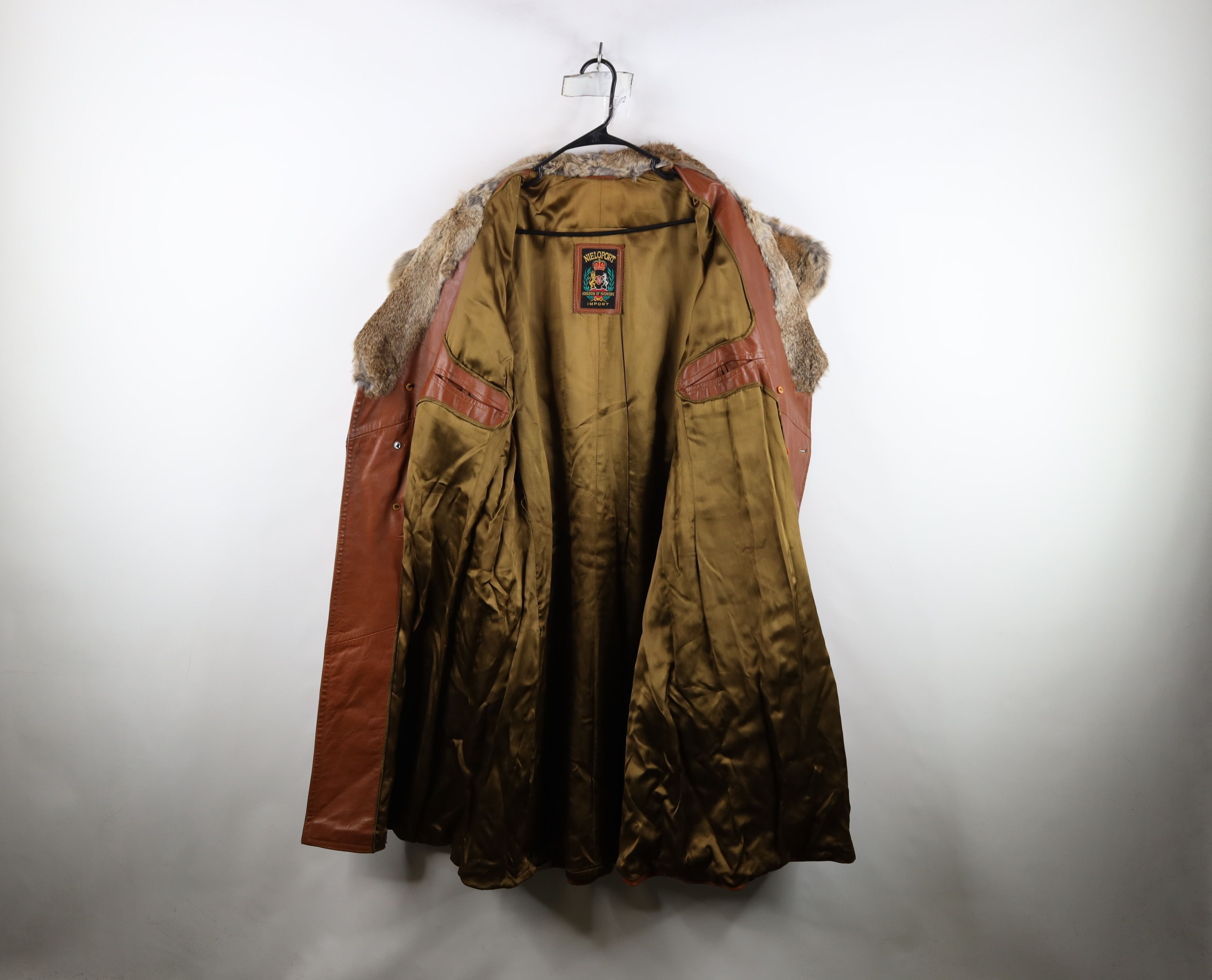 Vintage Vintage 60s 70s Streetwear Trim Leather Trench Coat Jacket Size US XL / EU 56 / 4 - 9 Thumbnail