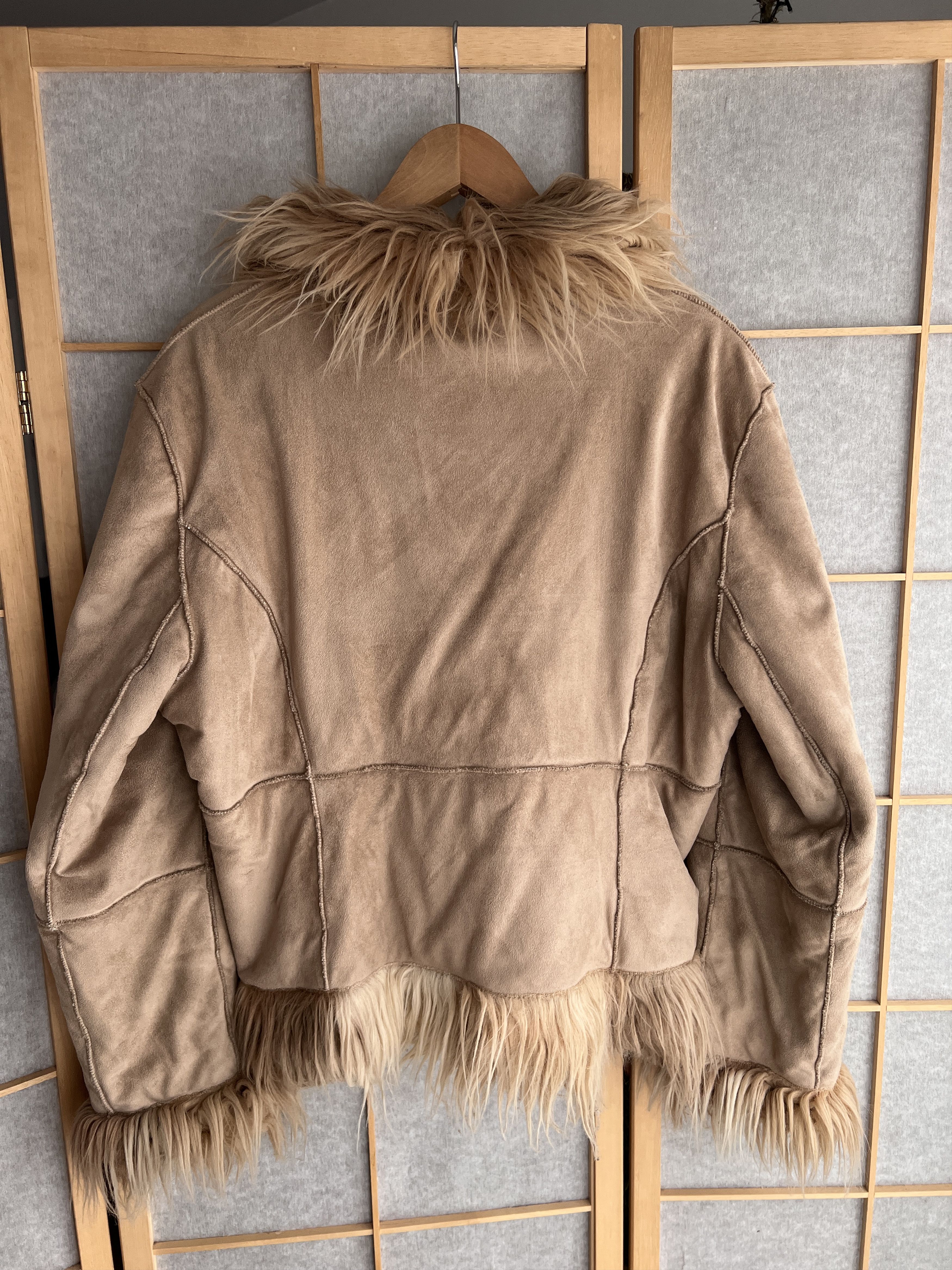 Hysteric Glamour Avant garde Balenciaga style shearling coat faux fur jacket Size L / US 10 / IT 46 - 9 Thumbnail