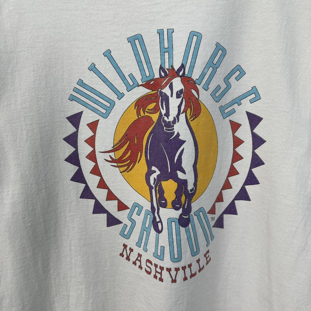 Vintage Vintage Onieta Made In Usa Wildhorse Tshirt A818 Size US M / EU 48-50 / 2 - 2 Thumbnail