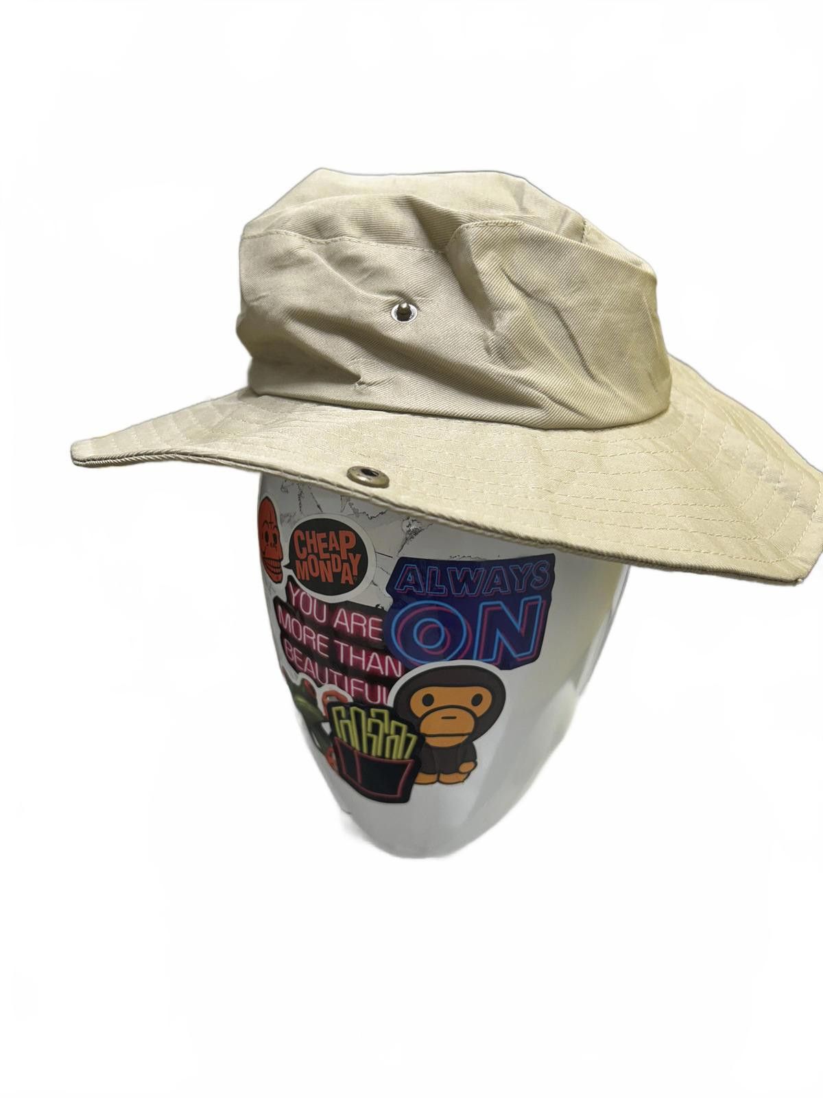 Designer Stylish Lightweight Khaki Bucket Hat Size ONE SIZE - 1 Thumbnail