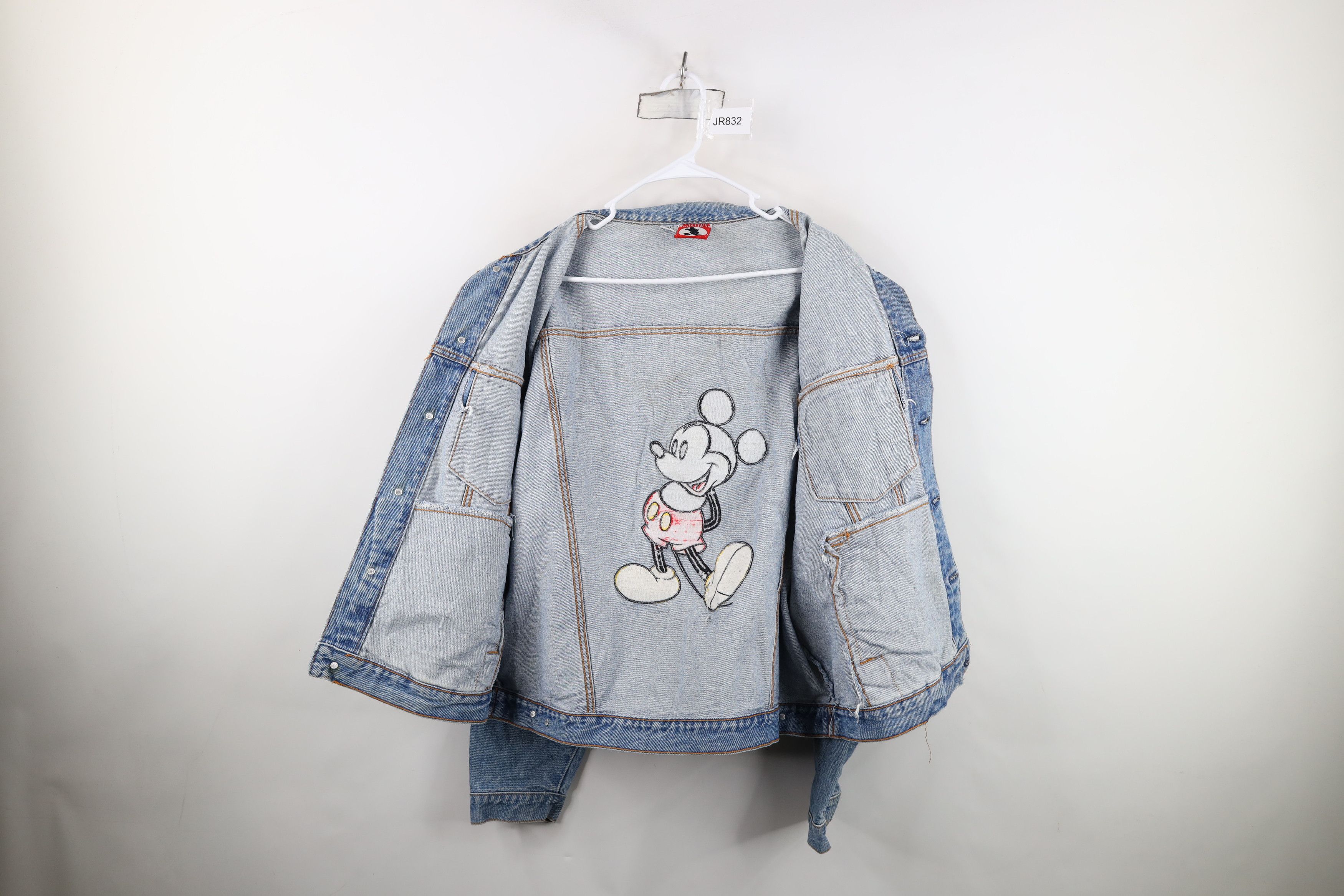 Disney Vintage 90s Disney Mickey Mouse Denim Jean Trucker Jacket Size US XXL / EU 58 / 5 - 10 Thumbnail