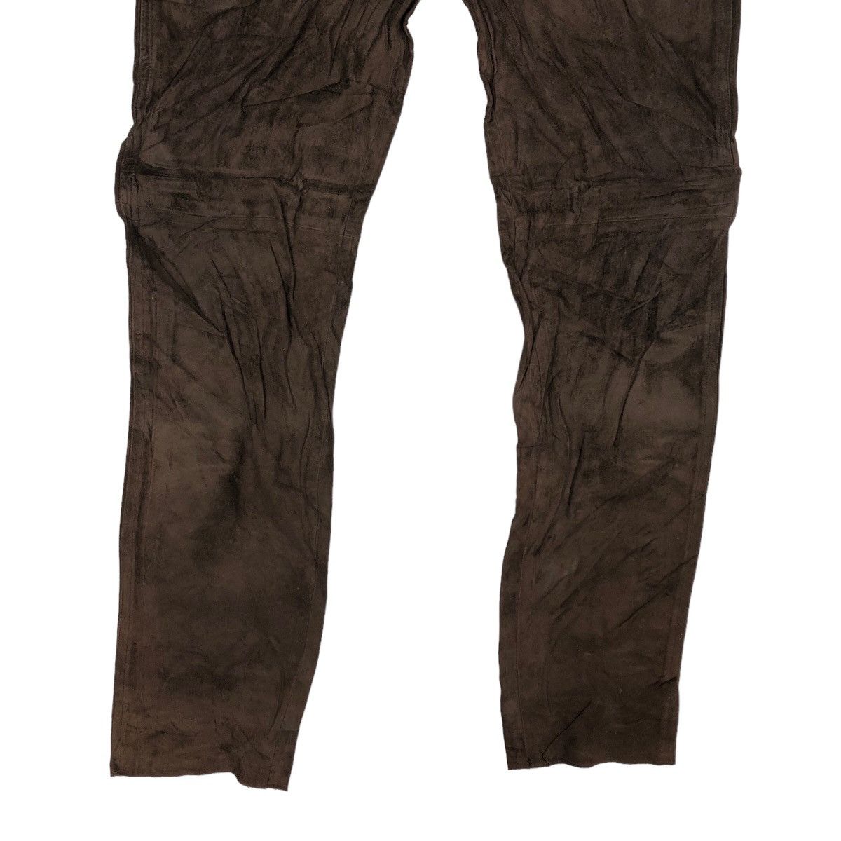 agnes b. 🔥90’s Rare Genuine Leather Pants Agnes B. Paris Racing Wear Size US 26 / EU 42 - 4 Thumbnail
