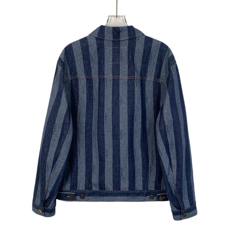 Fendi Fendi Blue Logo Stripe Denim Jacket Size US M / EU 48-50 / 2 - 2 Thumbnail