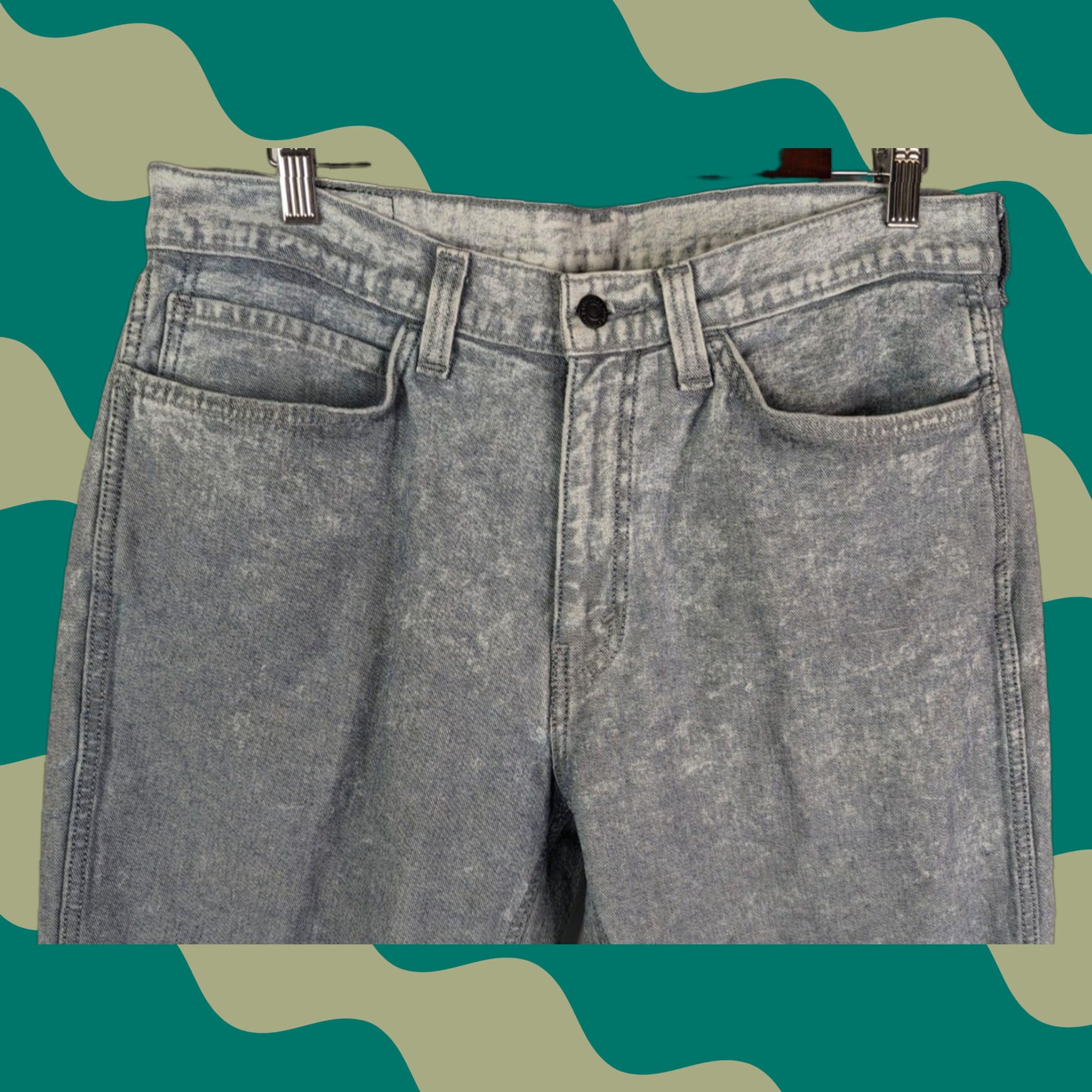Levi's Levi's 541 Line 8 Men's 34x32 Athletic Fit Gray Patterned Light Wash Denim Jeans Size US 34 / EU 50 - 1 Thumbnail
