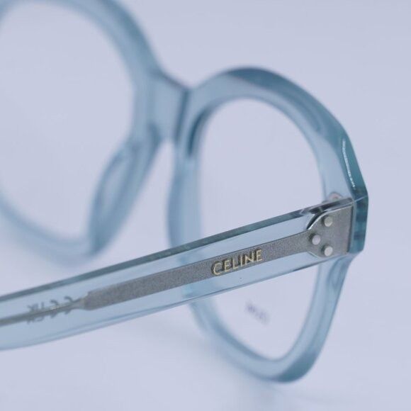 Celine Celine CL50124I 093 Eyeglasses Shiny Transparent Lime 52mm Size ONE SIZE - 4 Thumbnail