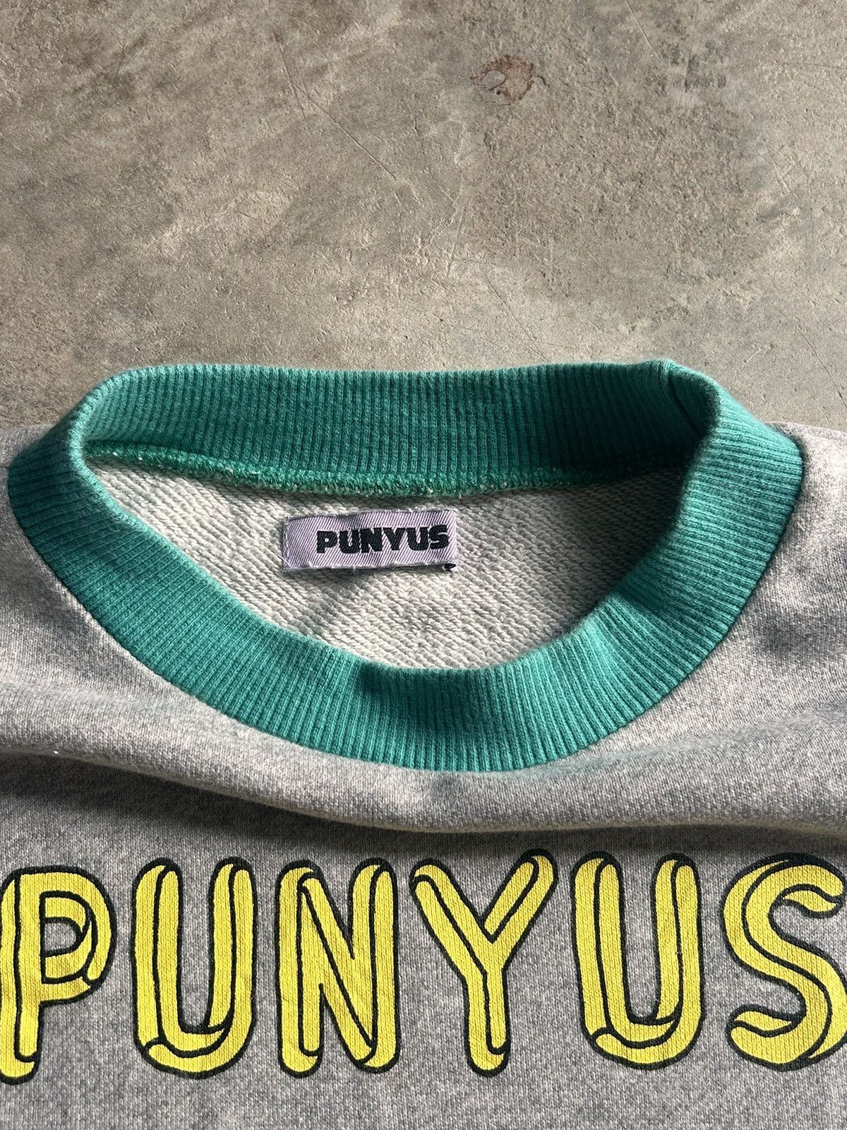 Japanese Brand Punyus sweatshirt Grey Fronthit Size US L / EU 52-54 / 3 - 5 Thumbnail