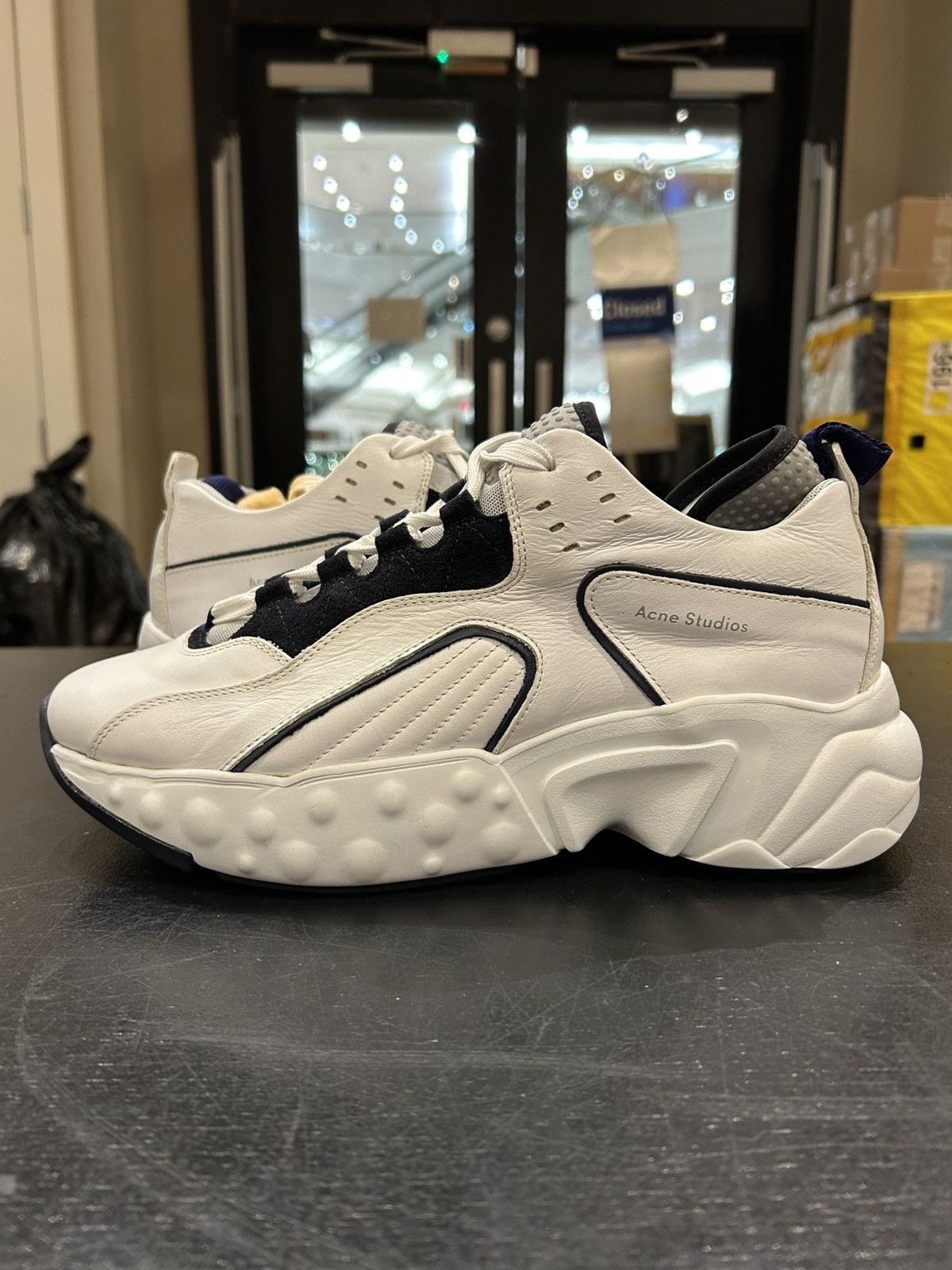 Acne Studios Acne Studios Rockaway Sneakers - White/Navy Size US 10 / EU 43 - 2 Thumbnail