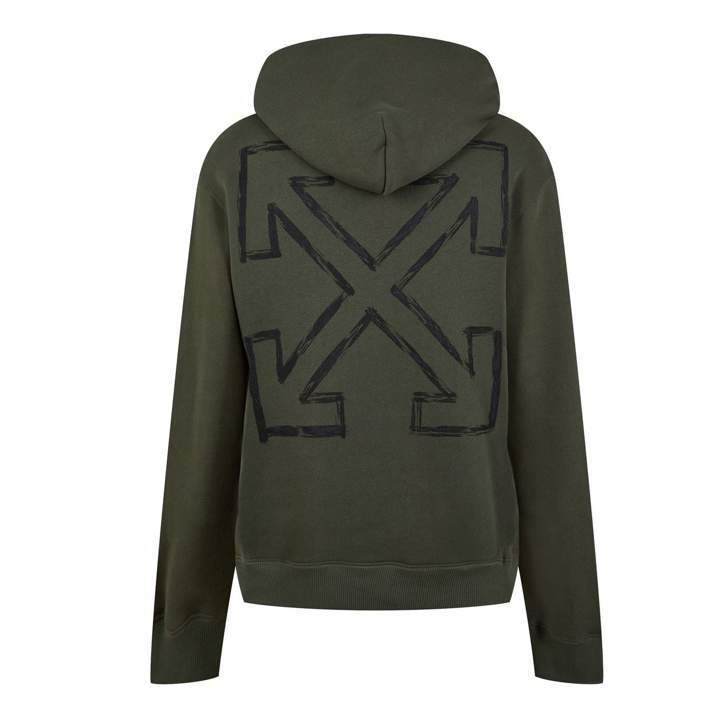 Off-White o1g2r1mq0226 Arrow Print Logo Hoodie In Khaki Size US XXL / EU 58 / 5 - 2 Thumbnail