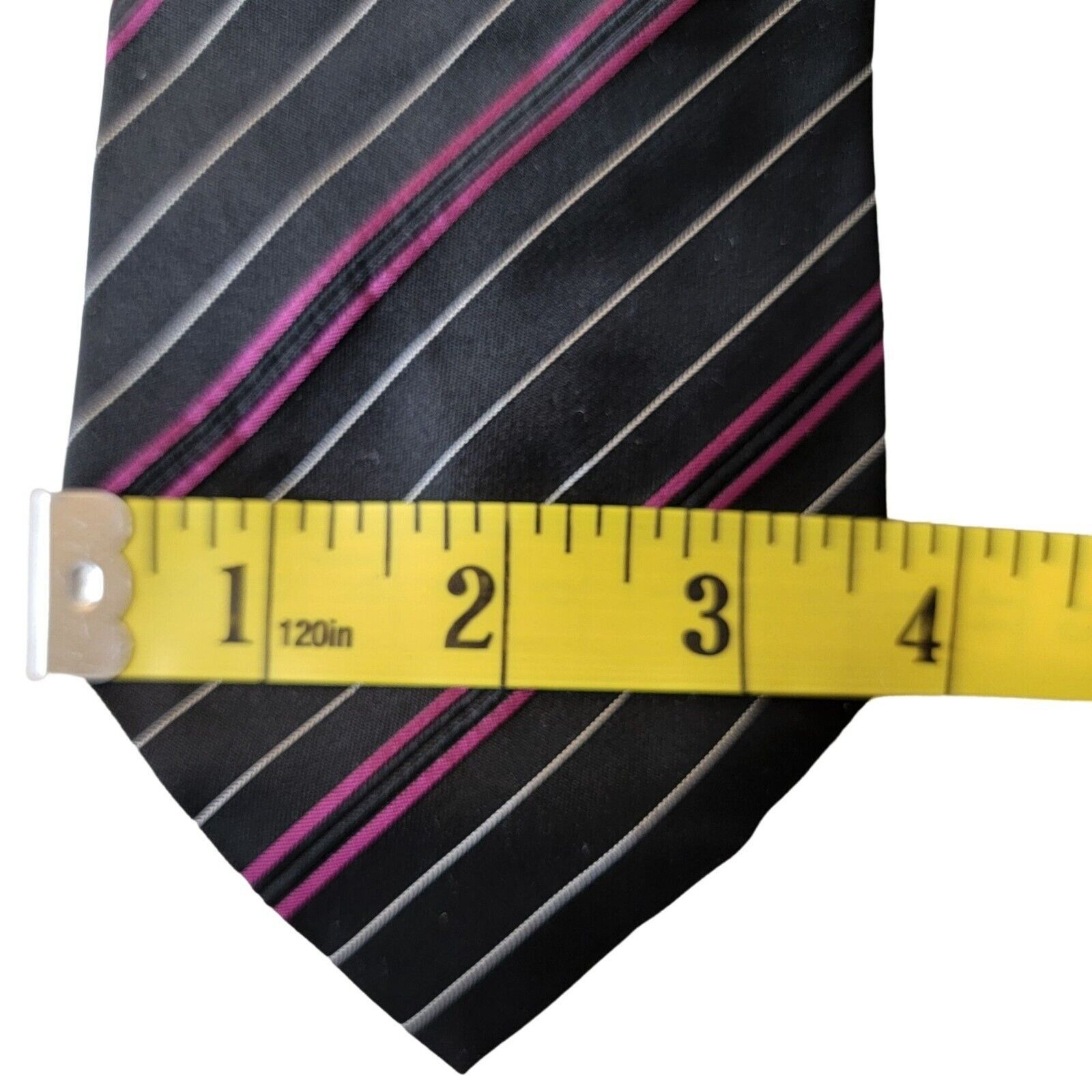 Ralph Lauren Ralph Lauren Purple Label 100% Silk Repp Neck Tie Mens Black Size ONE SIZE - 11 Thumbnail