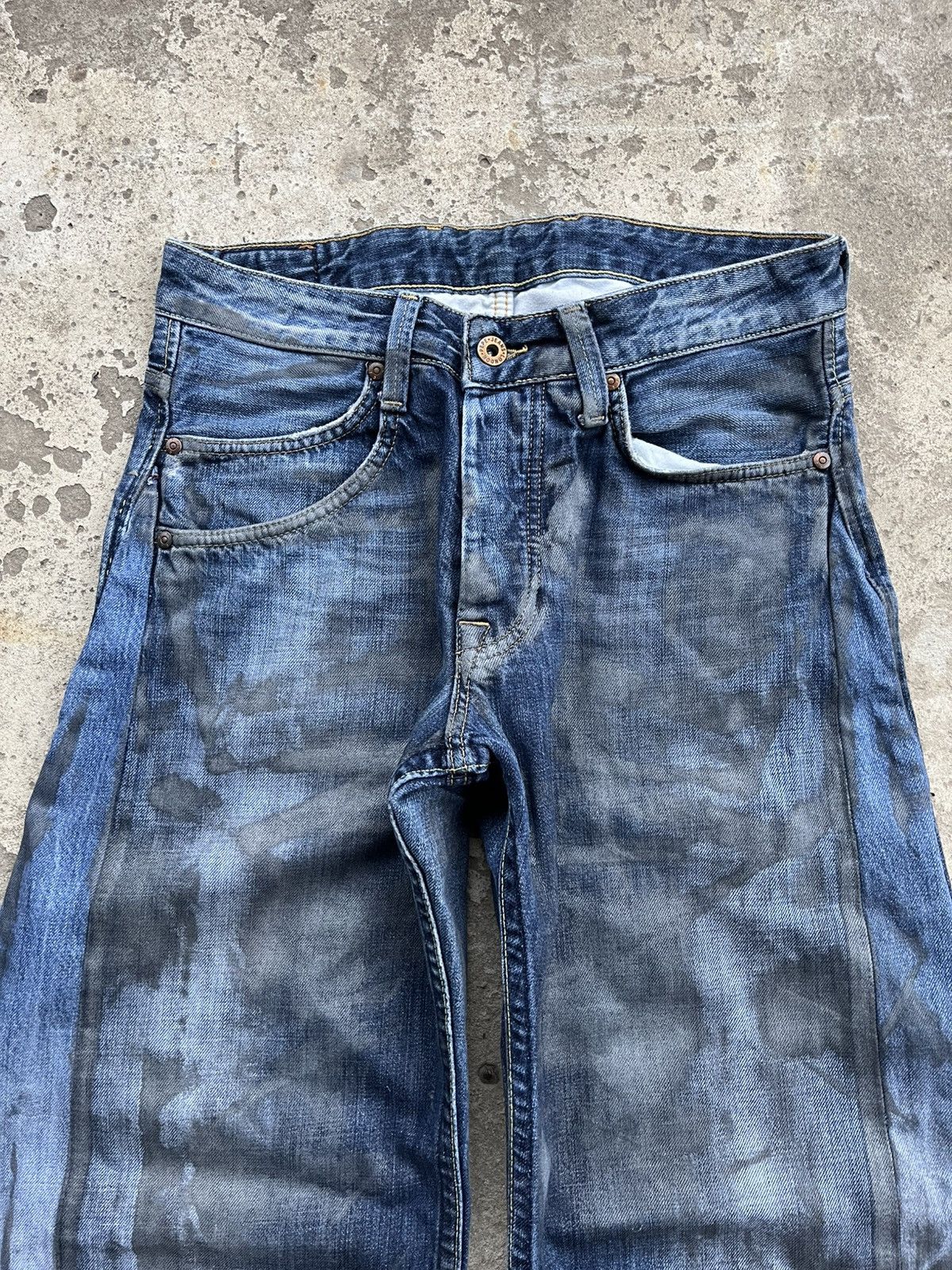 20471120 × If Six Was Nine × Japanese Brand Dirty Painted Distressed Thrashed Faded Baggy Jeans Y2K Size US 28 / EU 44 - 2 Thumbnail
