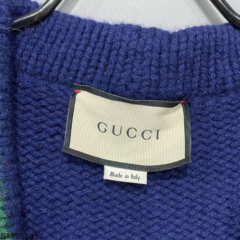 Gucci Gucci Red and green stitched knitted cardigan sweater 2501- Size US S / EU 44-46 / 1 - 4 Thumbnail
