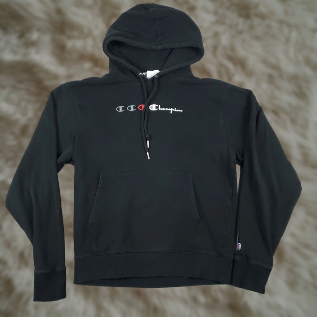 Champion Champion Hoodie Mens Small Black Pullover Sweatshirt Fleece Size US S / EU 44-46 / 1 - 1 Thumbnail