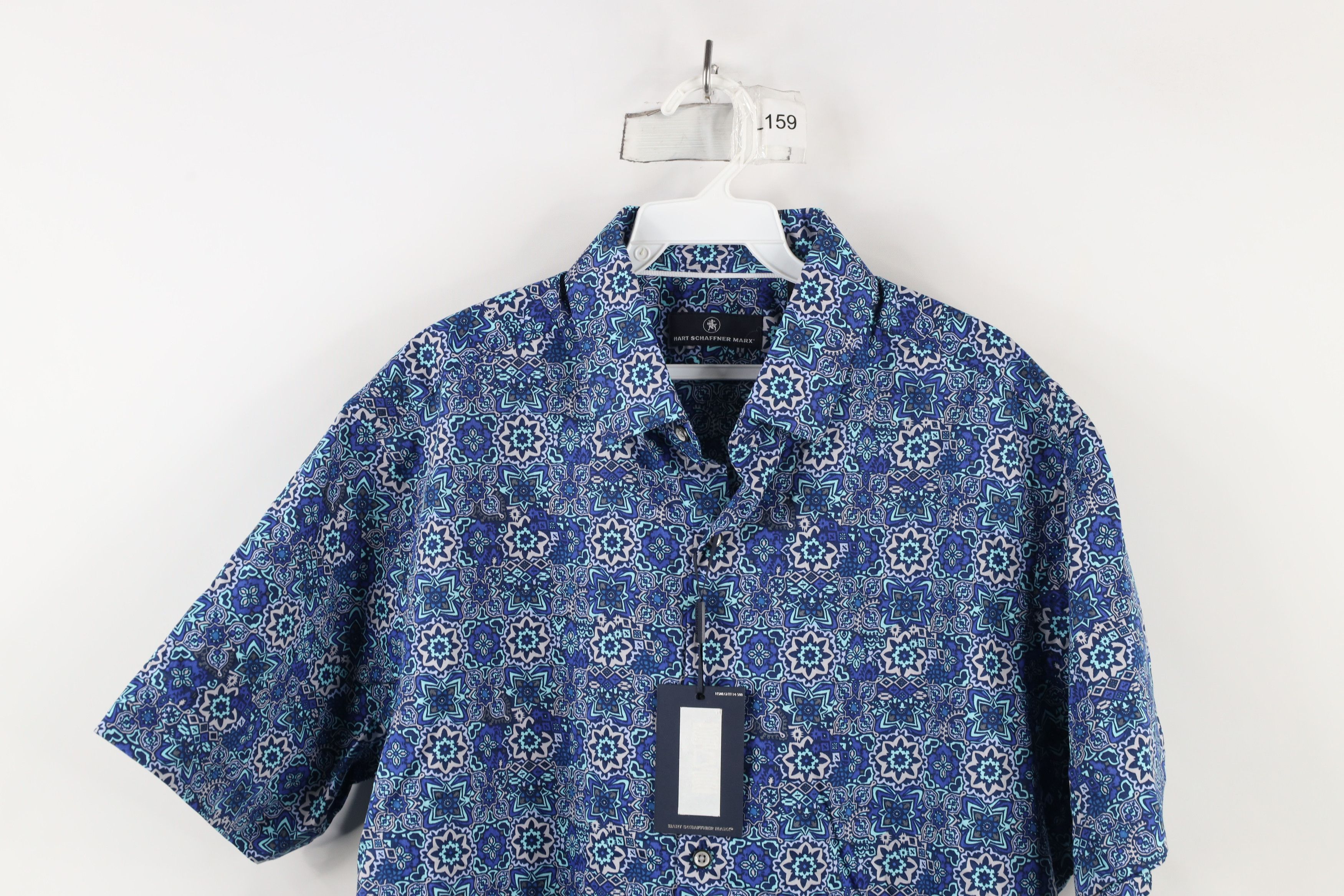 Vintage New Hart Schaffner Marx Geometric Flower Button Shirt Size US L / EU 52-54 / 3 - 2 Thumbnail
