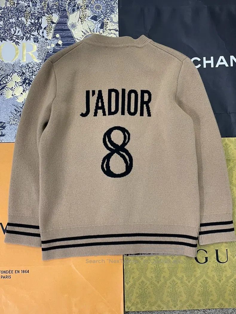 Dior Dior Khaki back 8-character cashmere knitted cardigan coat Size XS / US 0-2 / IT 36-38 - 2 Thumbnail